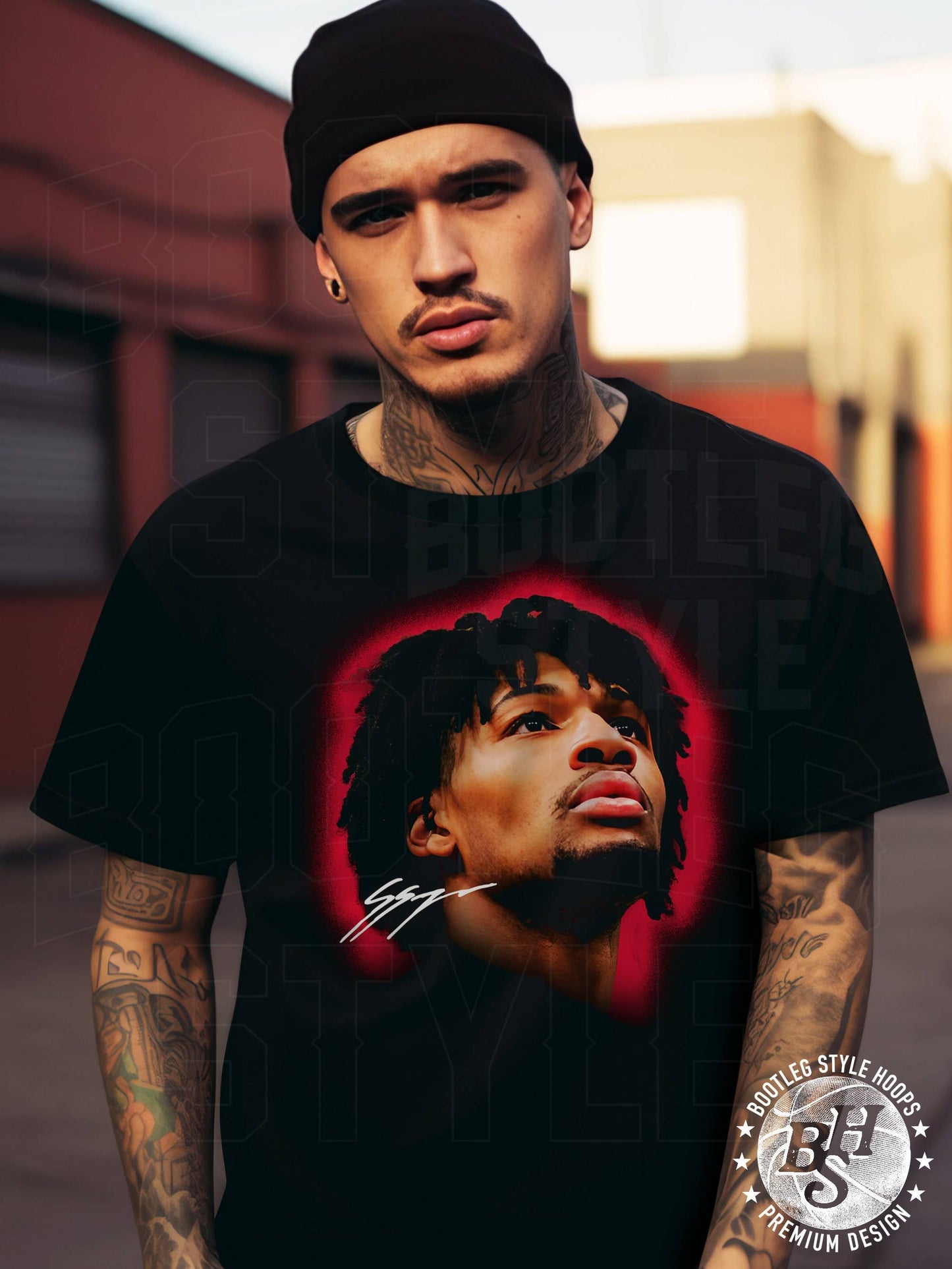 Shaedon Sharpe Big Head 90s Bootleg Rap Tee - Portland Fan