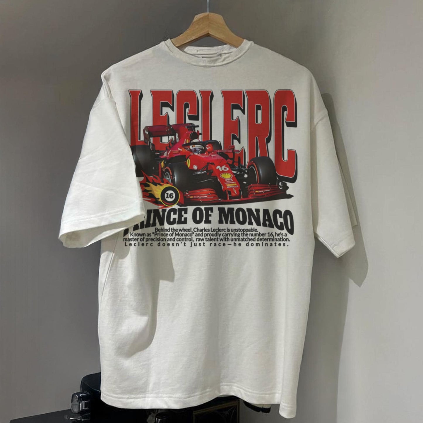 Leclerc Monaco F1 Retro T-Shirt, Formula 1 Fan Gift