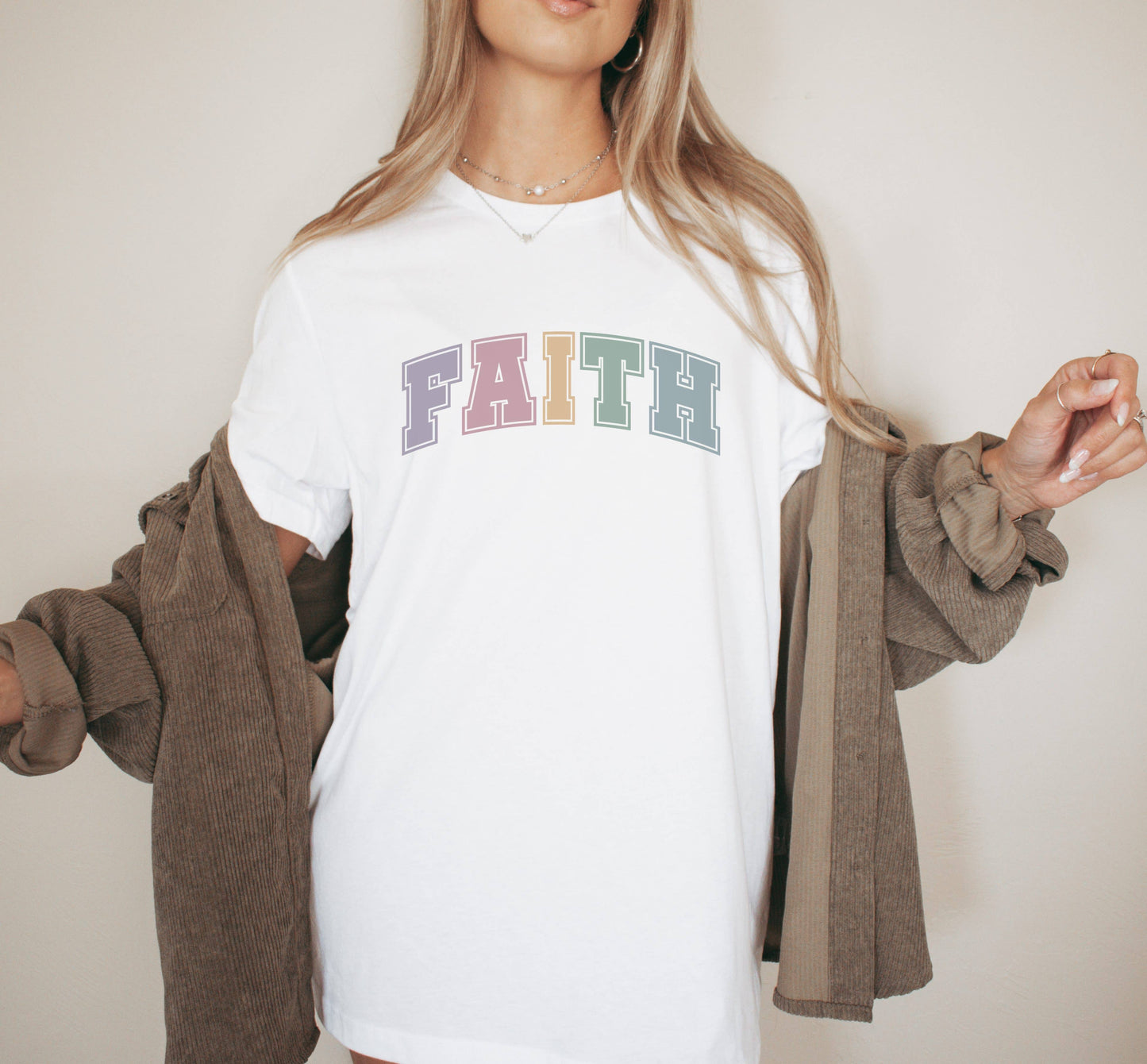 College Block Faith Religious Graphic Tee