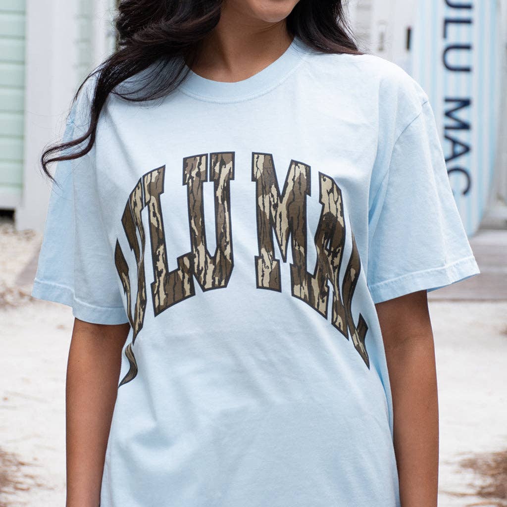 LM-MO-1000 Mossy Oak Bottomland Adult Chambray Comfort Colors Mossy Oak Tee