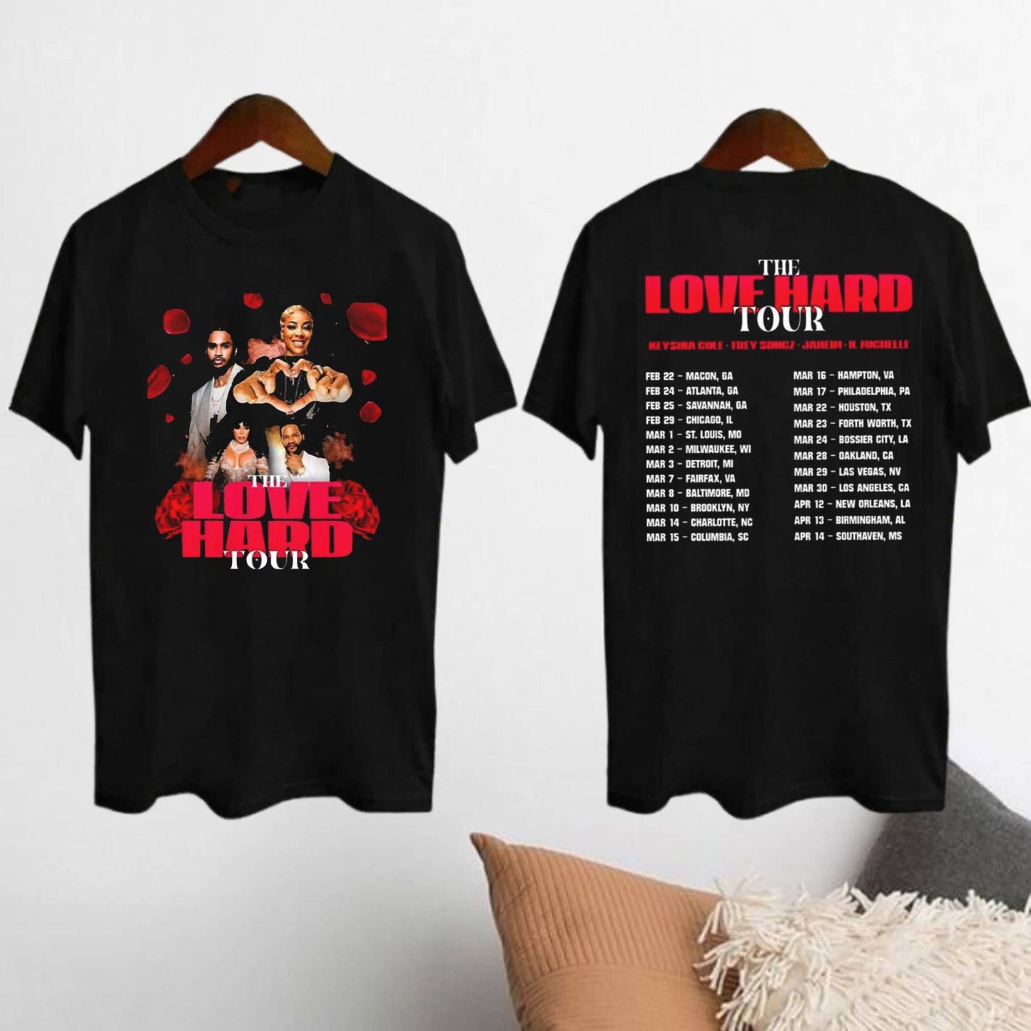 The Love Hard Tour T-Shirt with Artist Collage and Tour