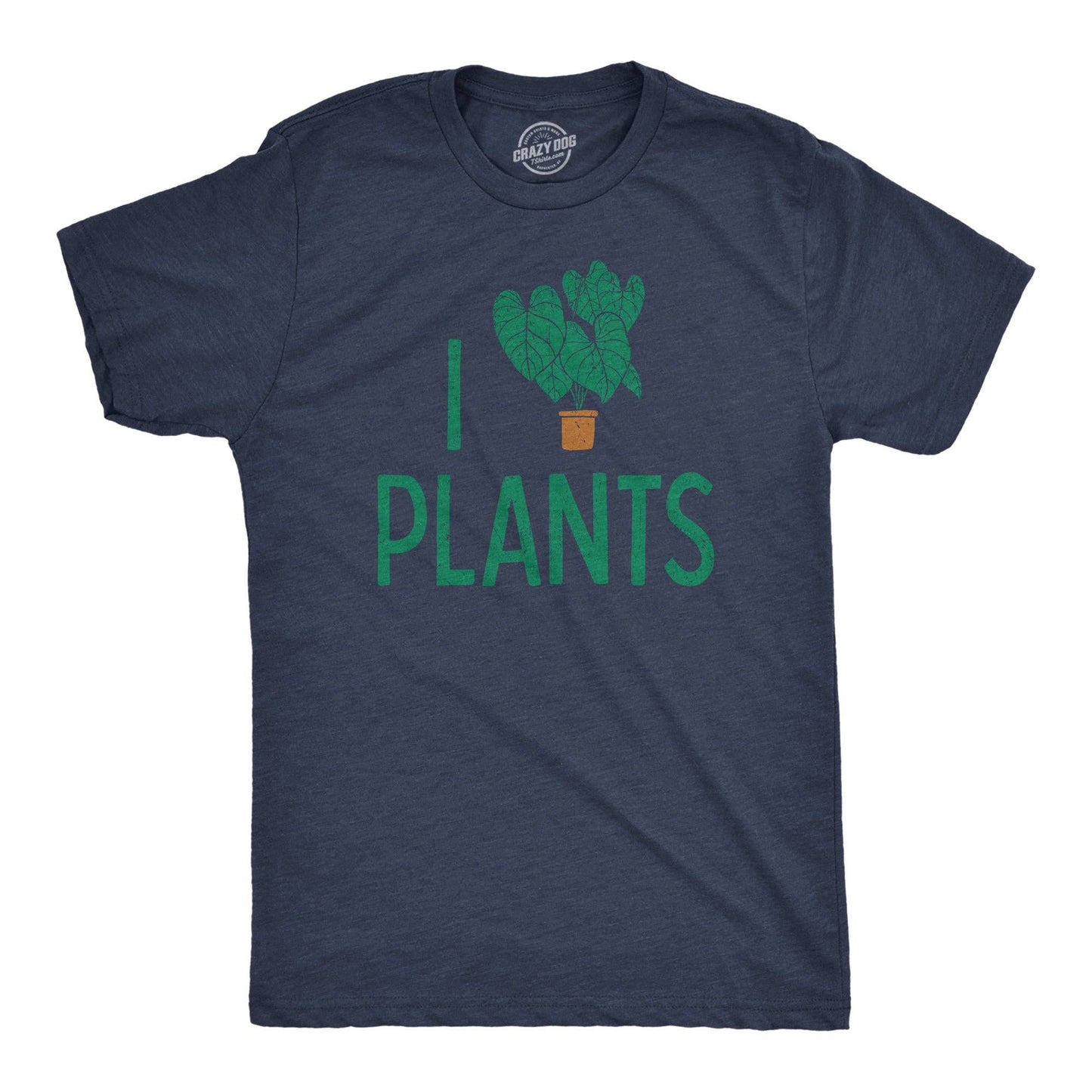 I Heart Plants Men's Tshirt Earth Graphic Tee Western T