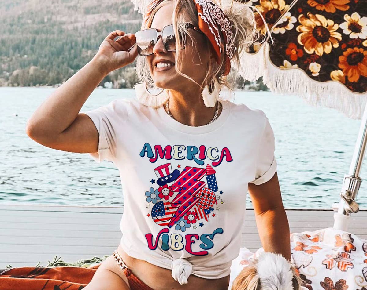 4th of July America Vibes - T-Shirt