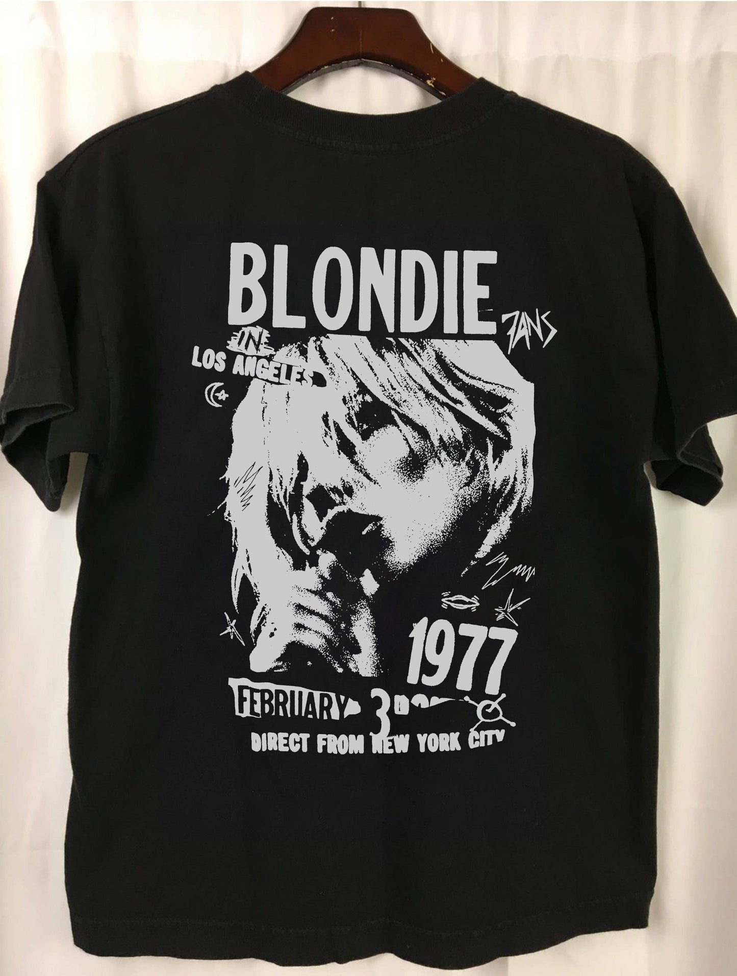 Blondie 1977 Live At Old Waldorf Retro T-Shirt - Vintage 70s