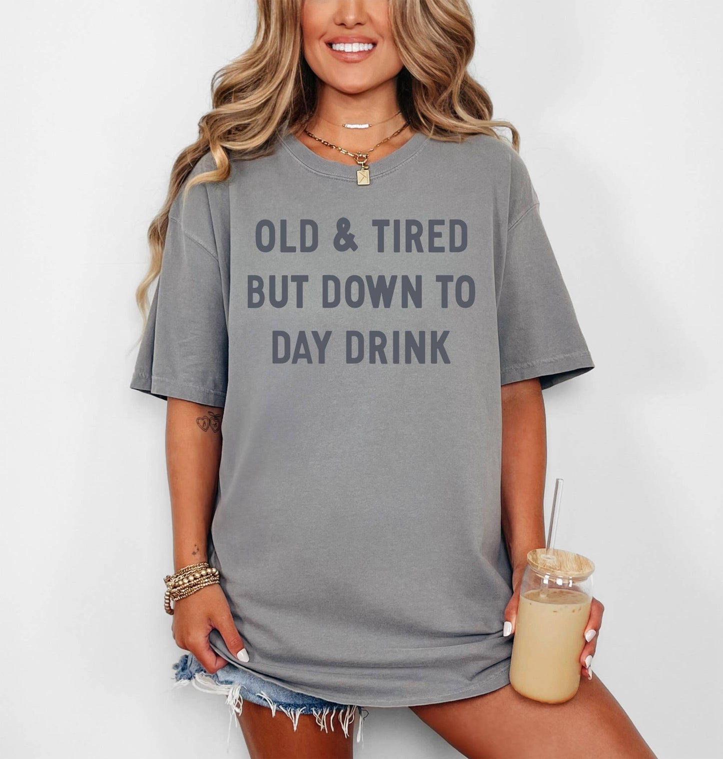 Down To Daydrink Grey Funny Shirt, Funny Graphic Tee