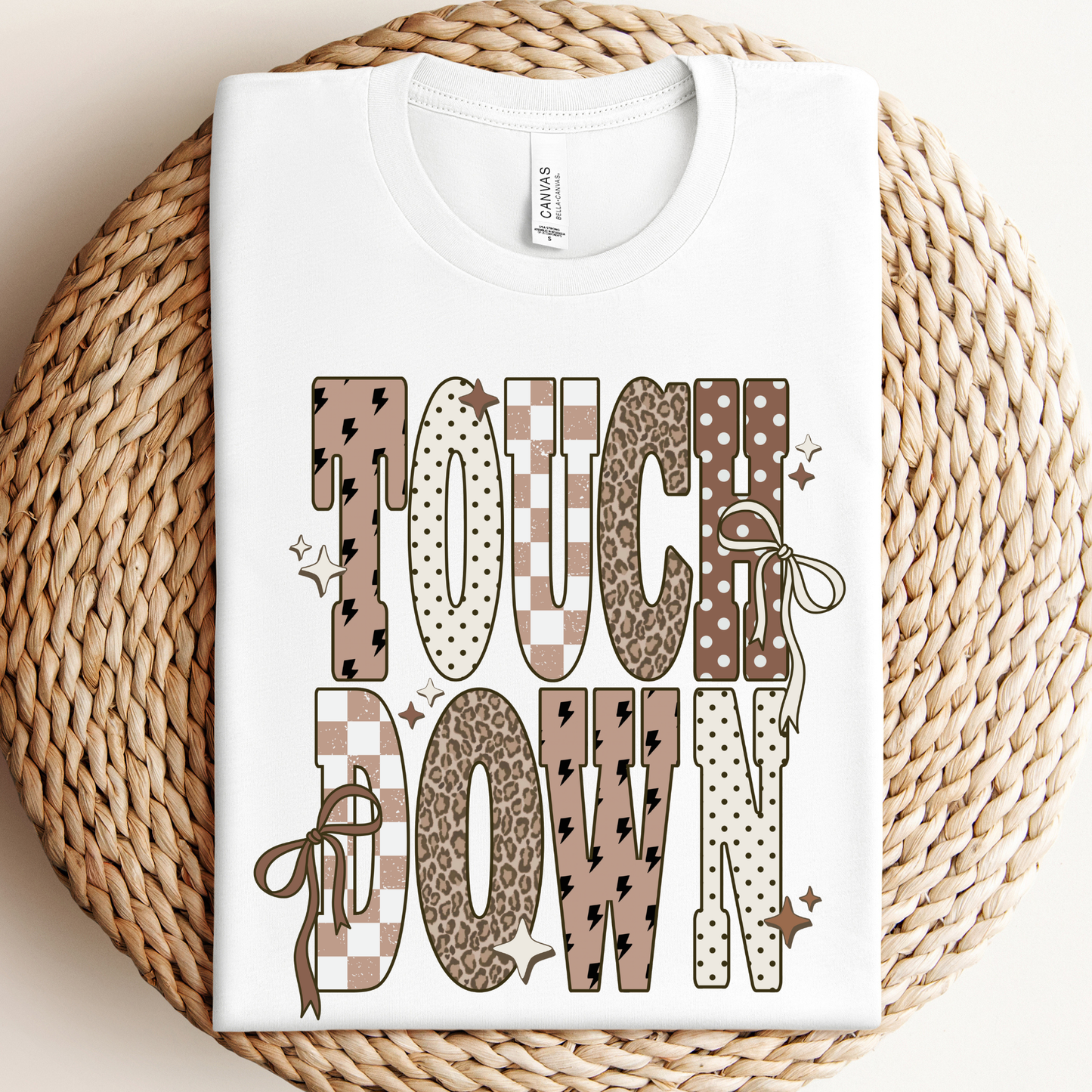 Coquette & Polka Dots Touch Down Tee/Crewneck