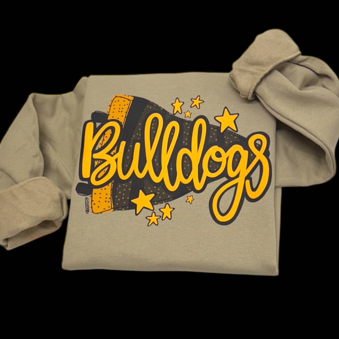 Bulldogs Gold Pennant Flag Sweatshirt