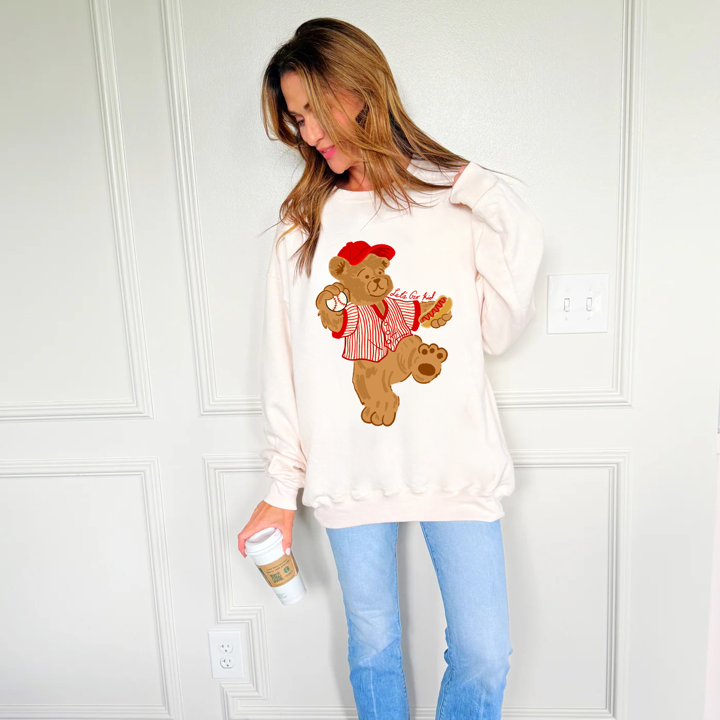 Baseball Teddy Sweatshirt