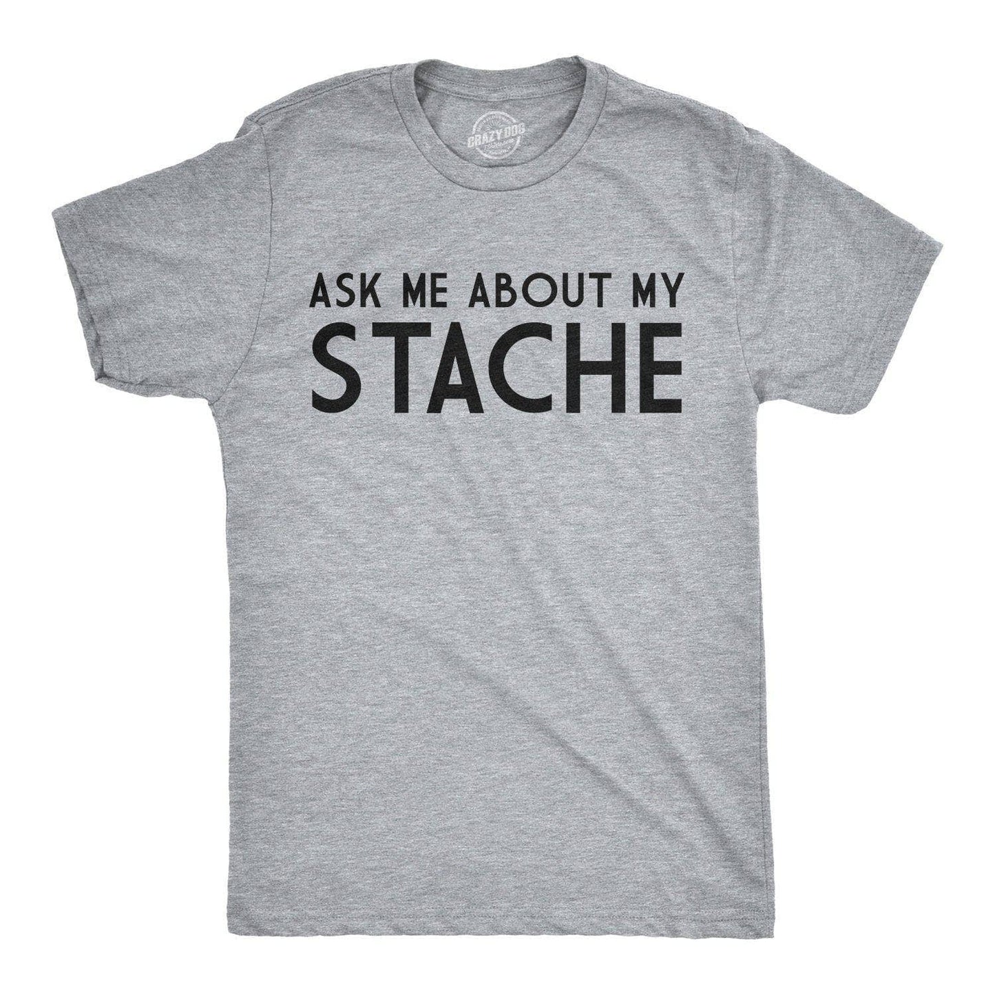 Ask Me About My Mustache Flip Men's Tshirt Flip Graphic Tee