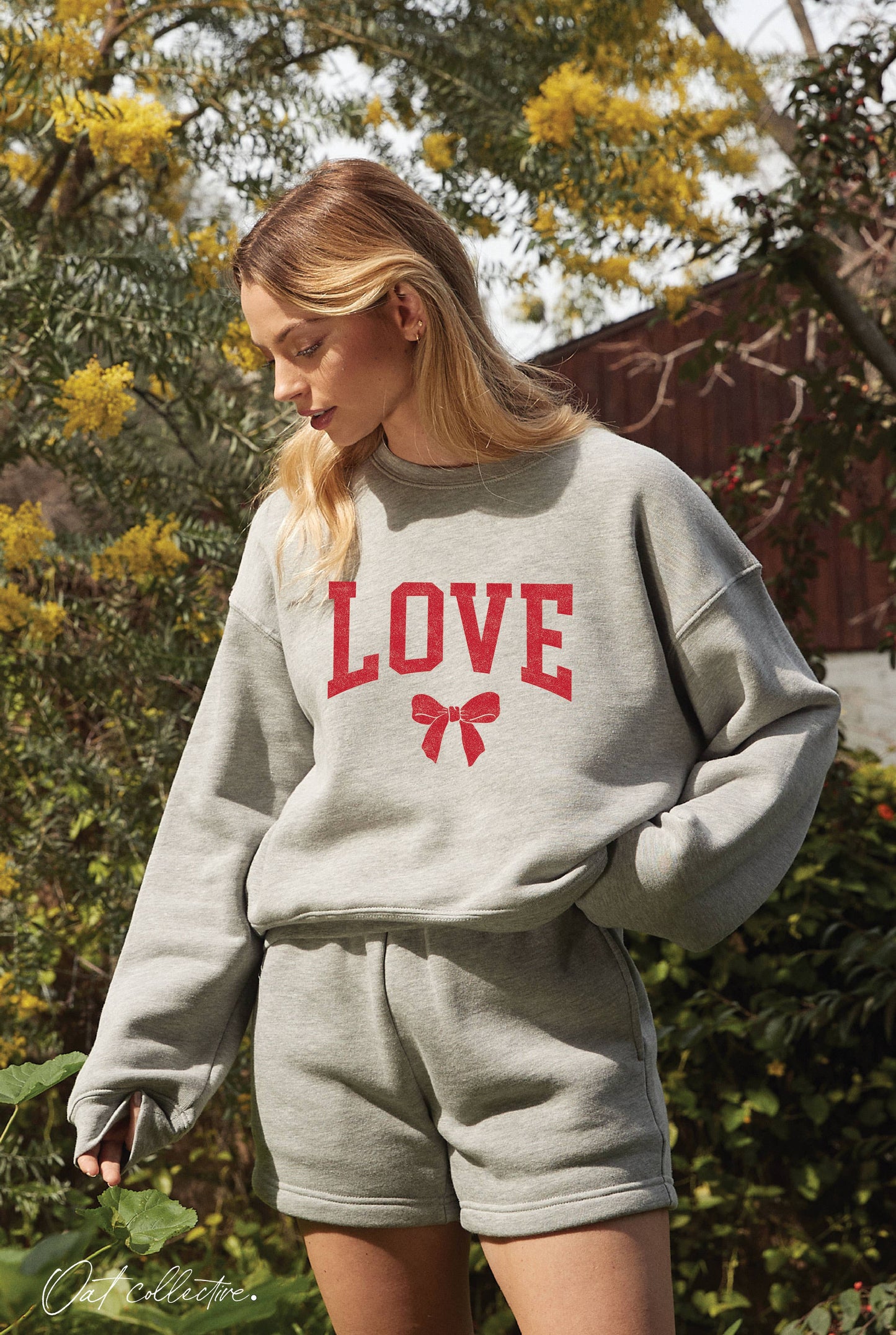 Love Bow Mid Graphic Sweatshirt