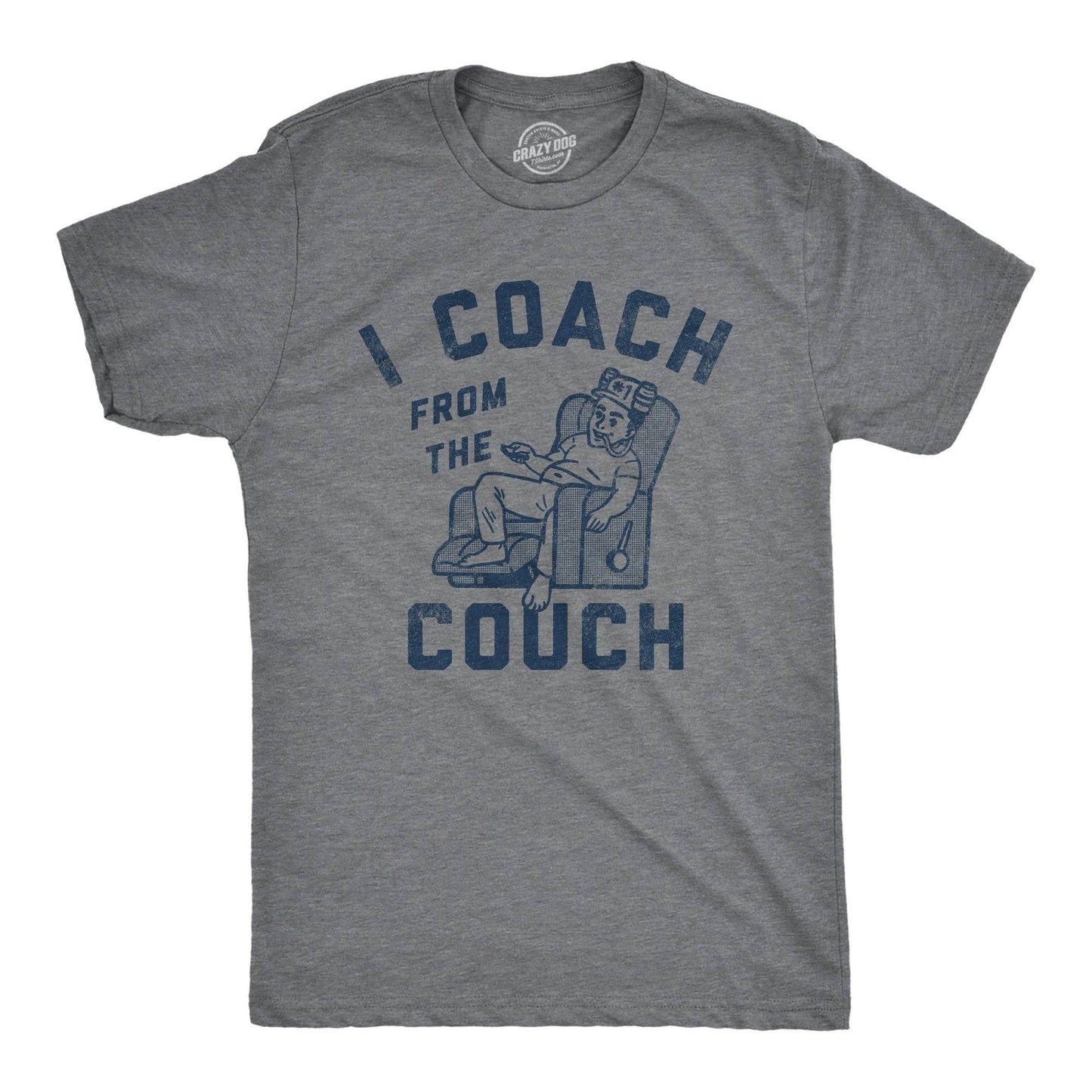 I Coach from the Couch Men's Tshirt Sarcastic Graphic Tee