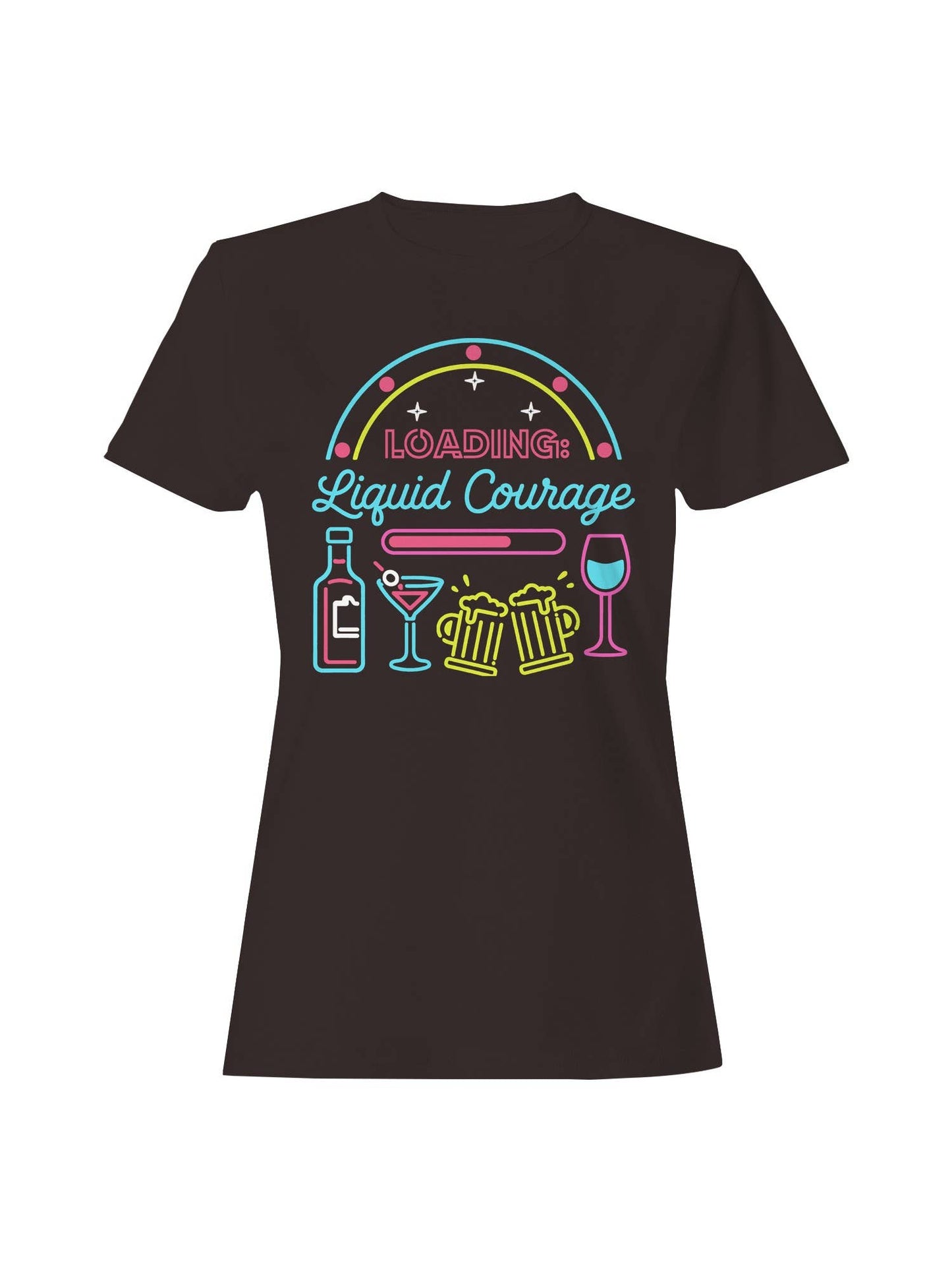 Liquid Courage Loading Bar Fun Women's T-Shirt