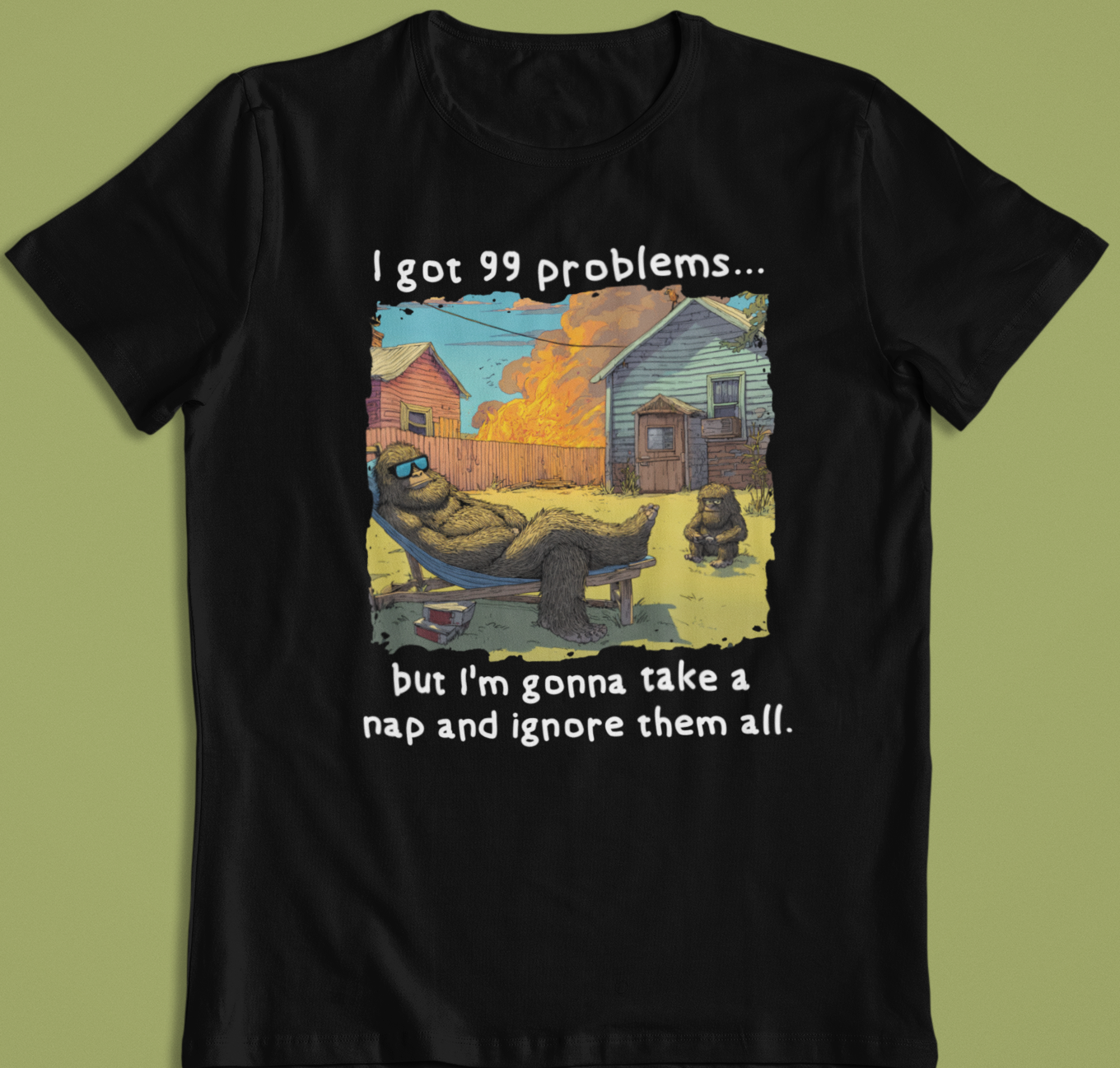 99 Problems Bigfoot T-Shirt (Black)