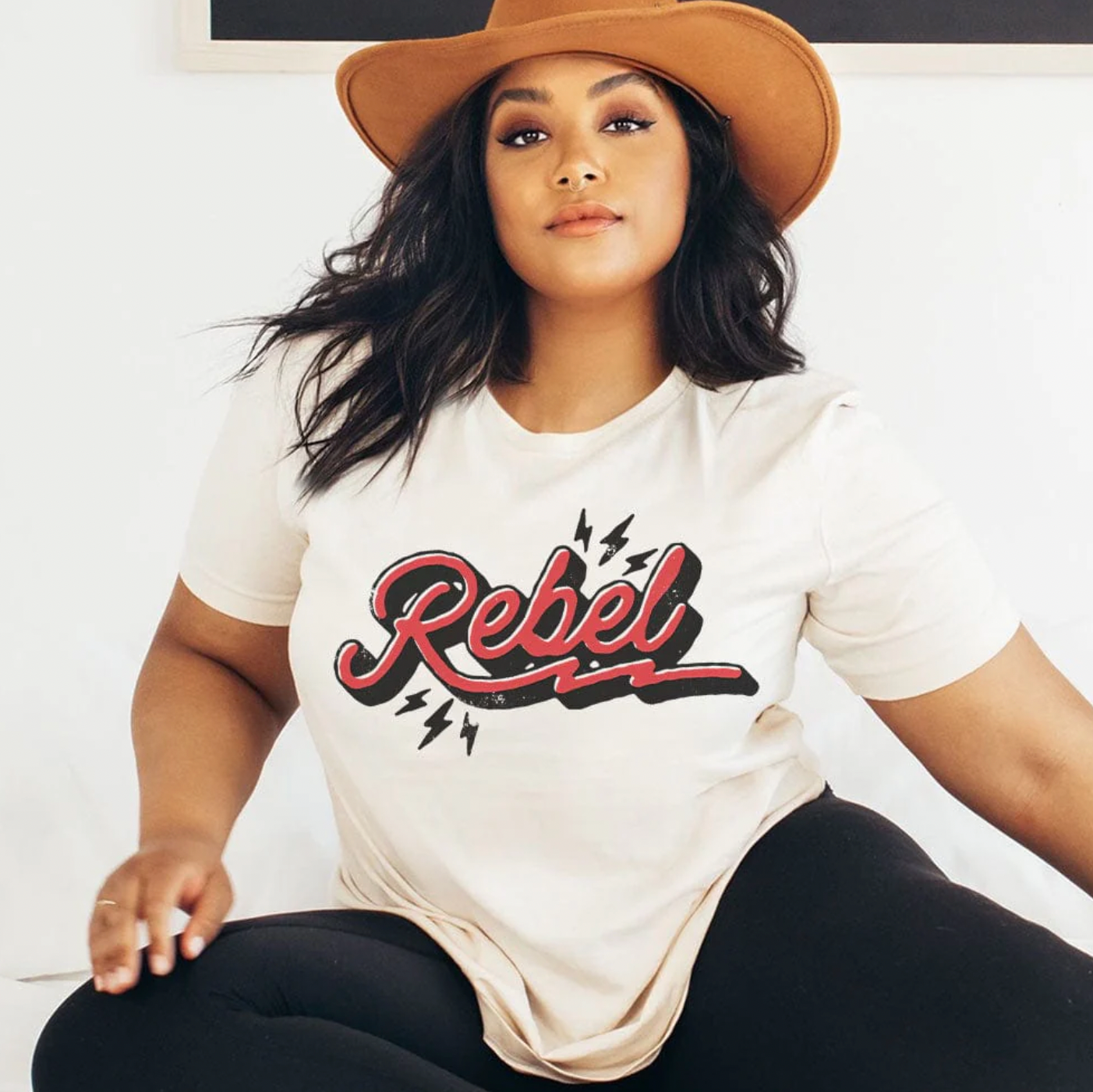 Rebel Graphic Tee - Cream