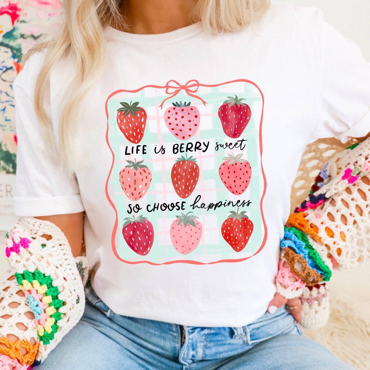 Life Is Berry Sweet Strawberry Women’S Graphic Tee | Gildan
