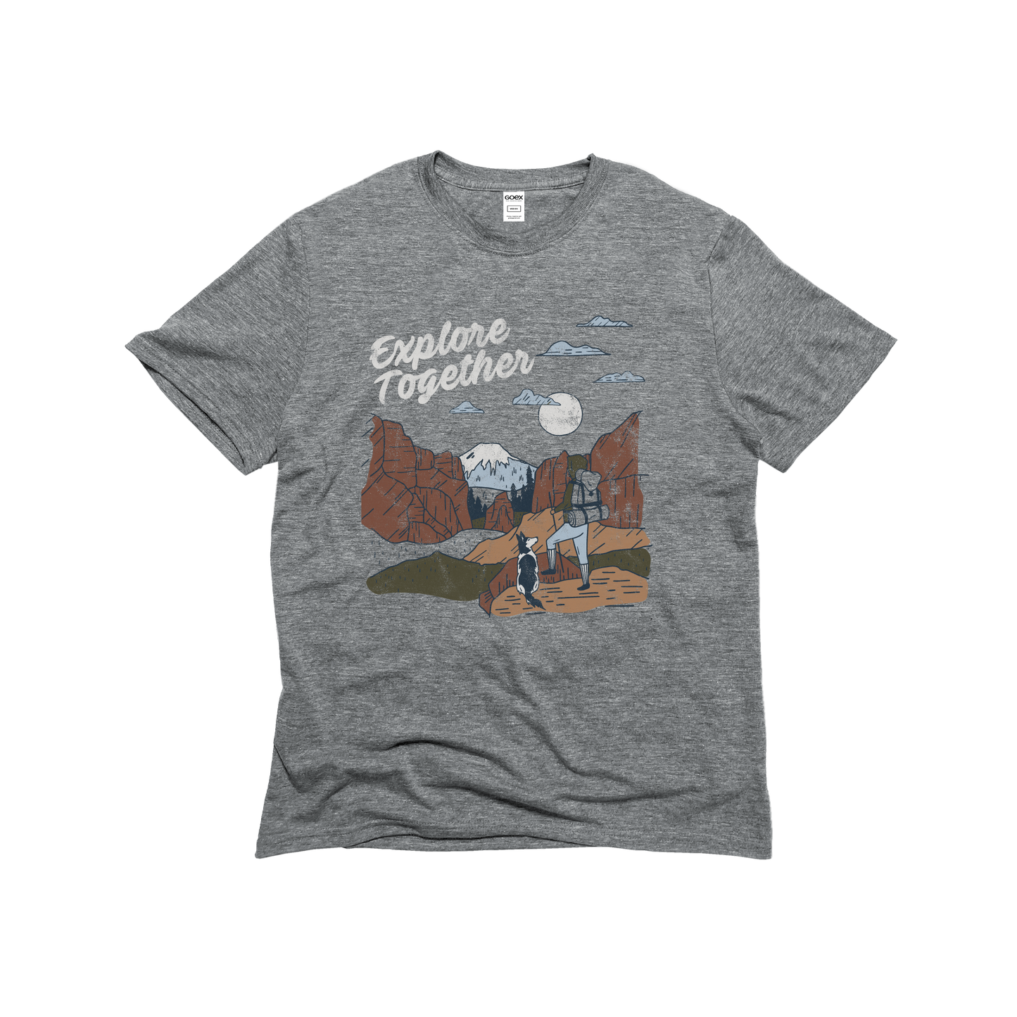 Explore Together Graphic Tee - Heather Grey - 24pk