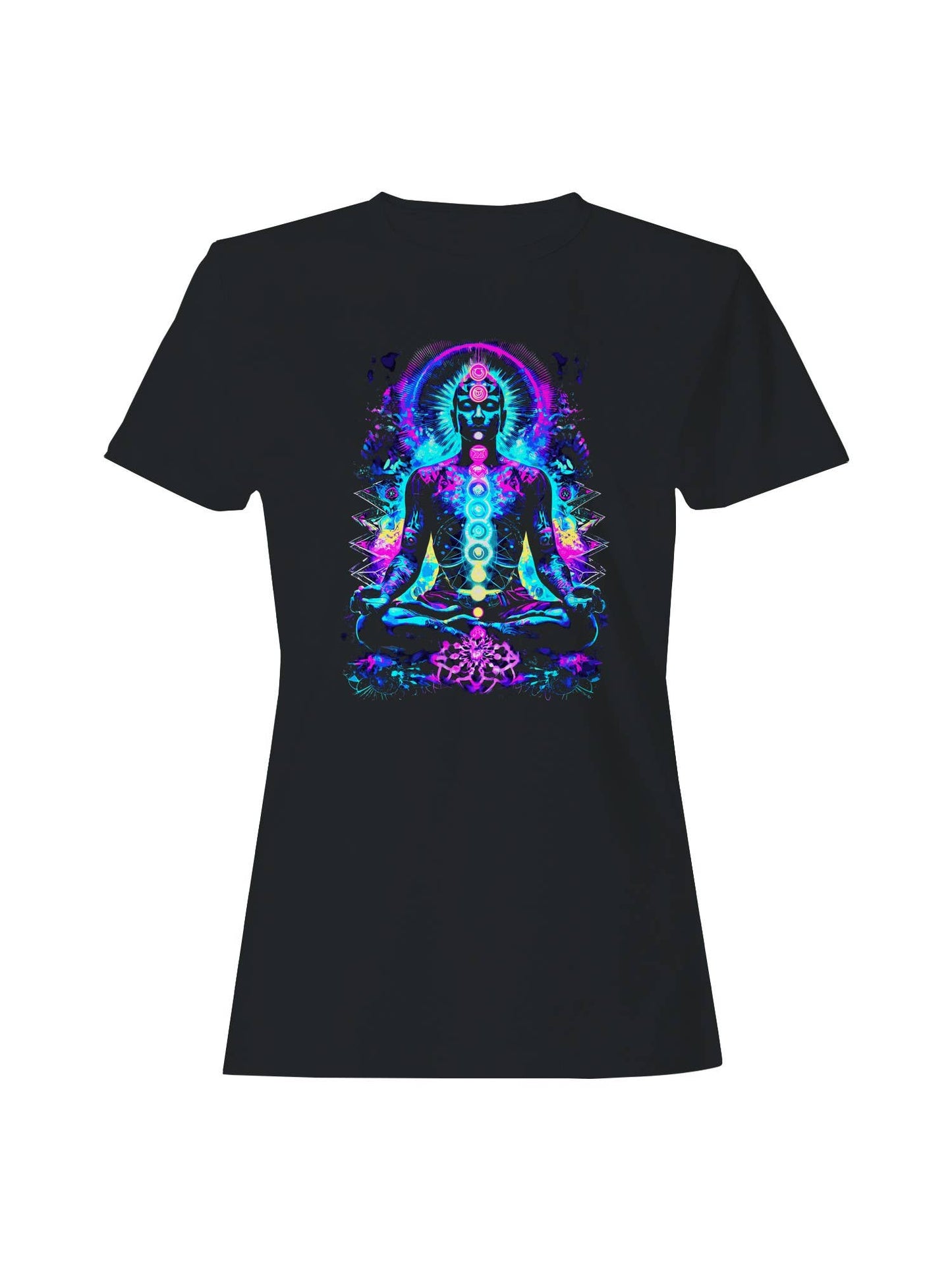 Chakra Meditation Neon Aura Art Women's T-Shirt