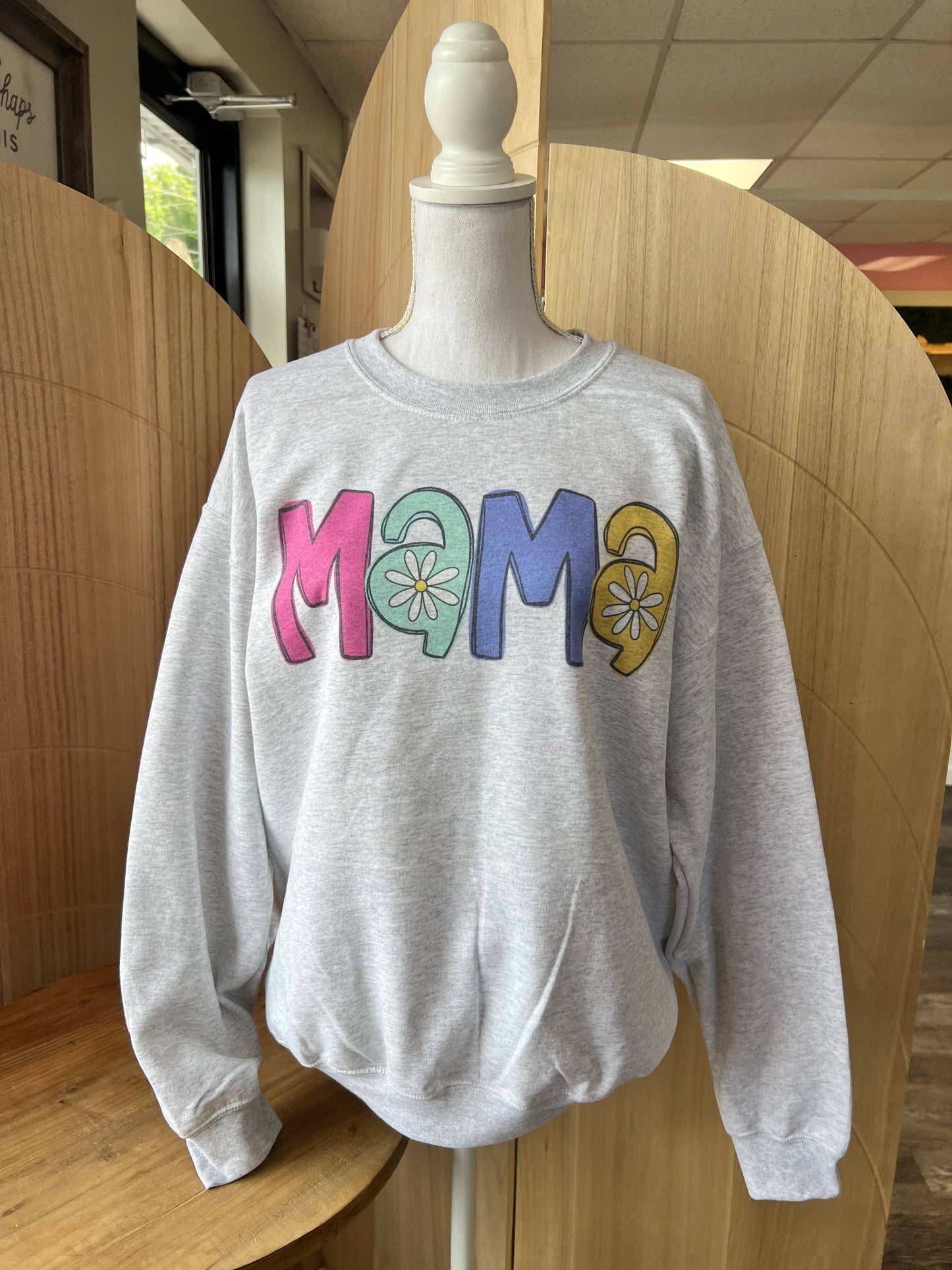 Daisy Mama On Ash Gray Sweatshirt