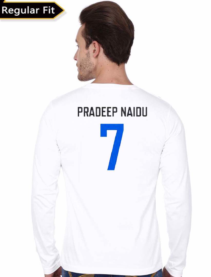 Legends Like Pradeep Naidu Are Born In June 21 White Full Sleeve T-Shirt