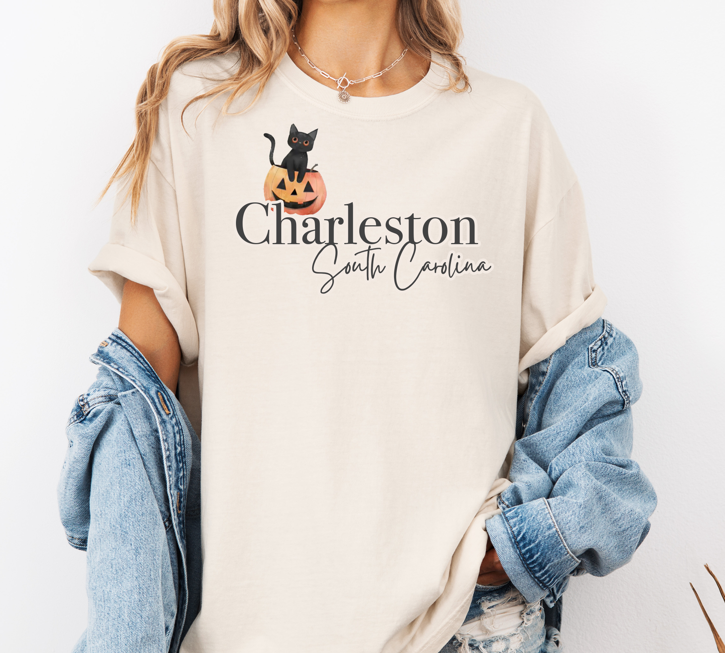 Custom Halloween Shirt, City State Fall Souvenir, Cat