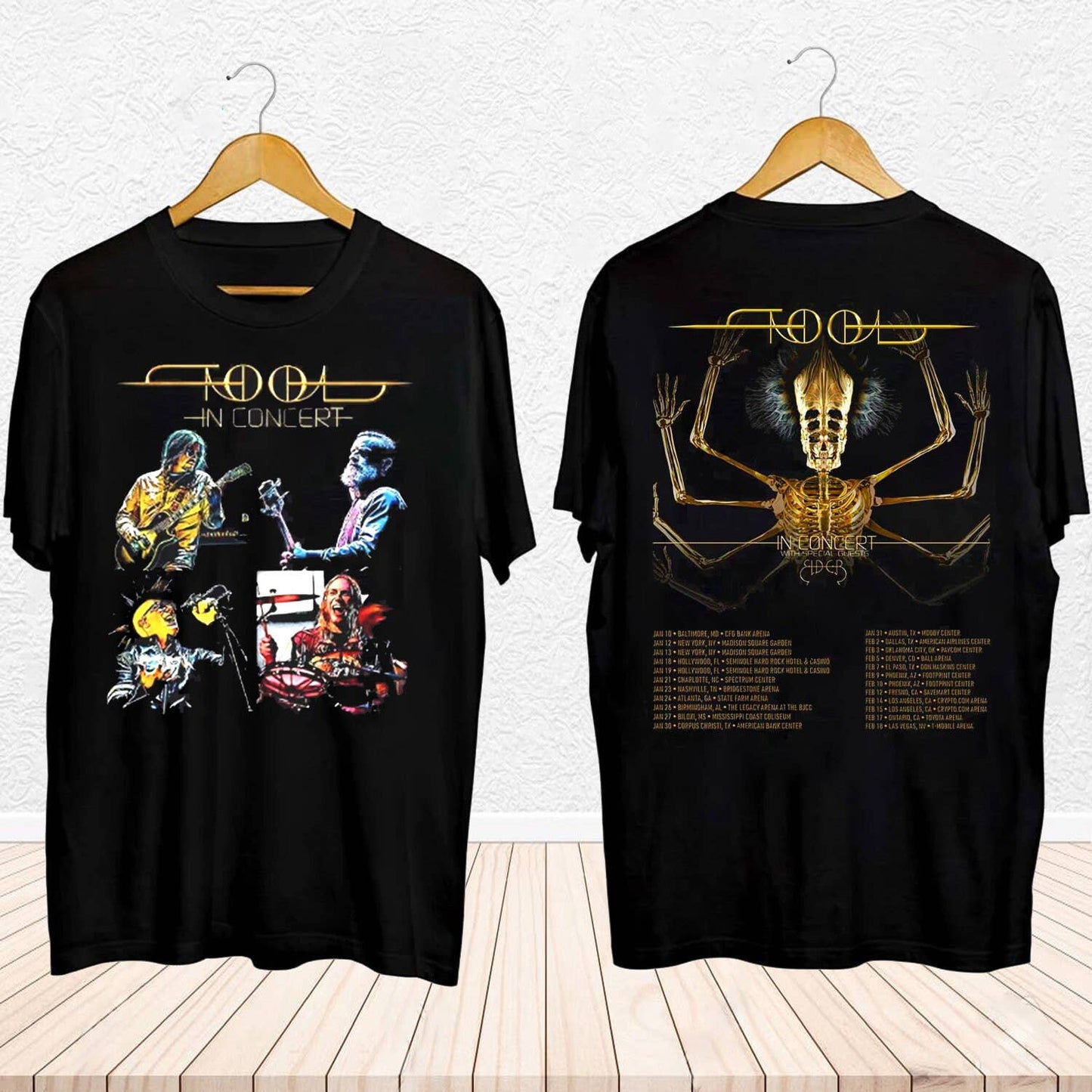 In Concert 2023 T-Shirt with Band Performance and Skeleton