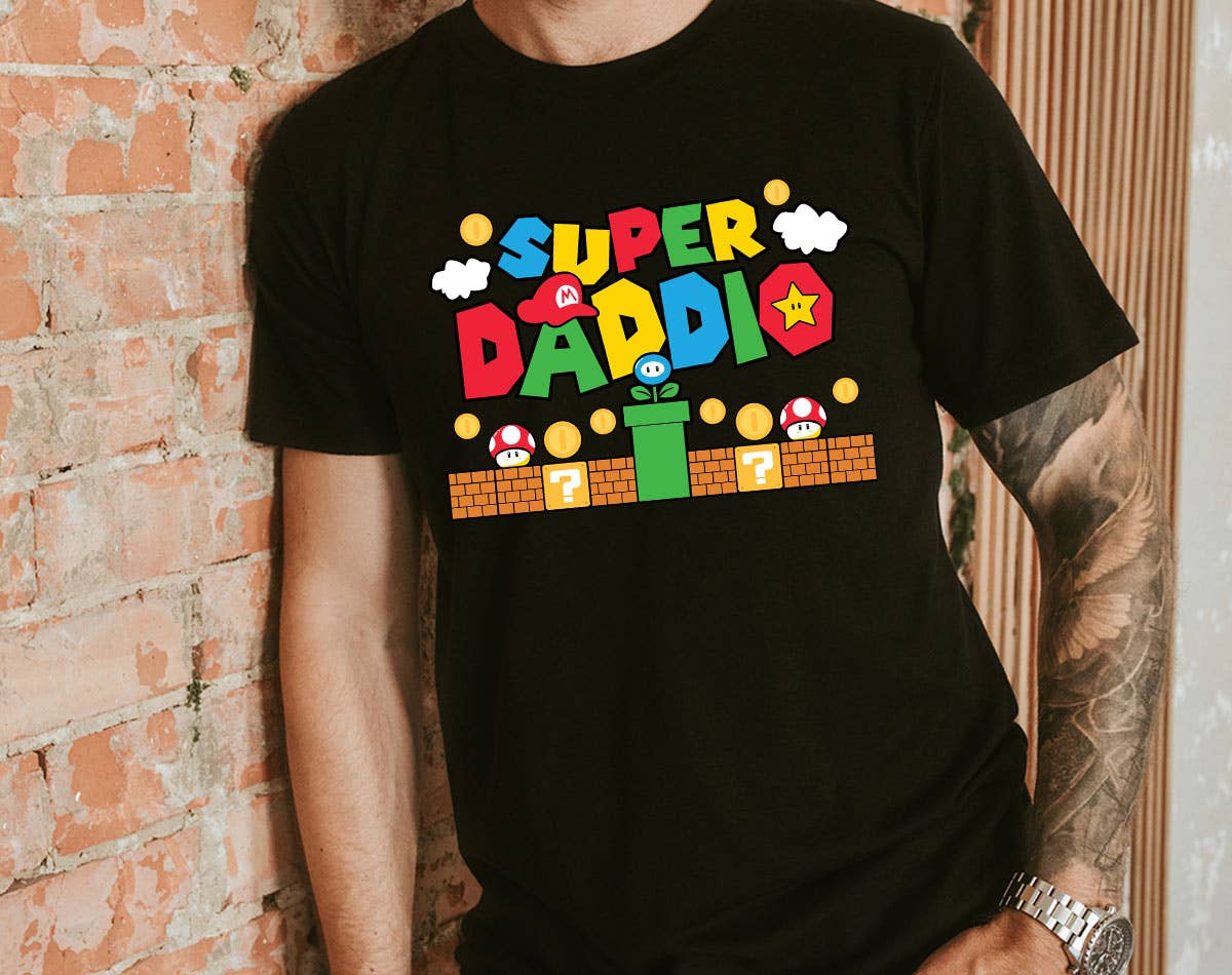 Super Daddio Dad - Video Game Father's Day T-Shirt