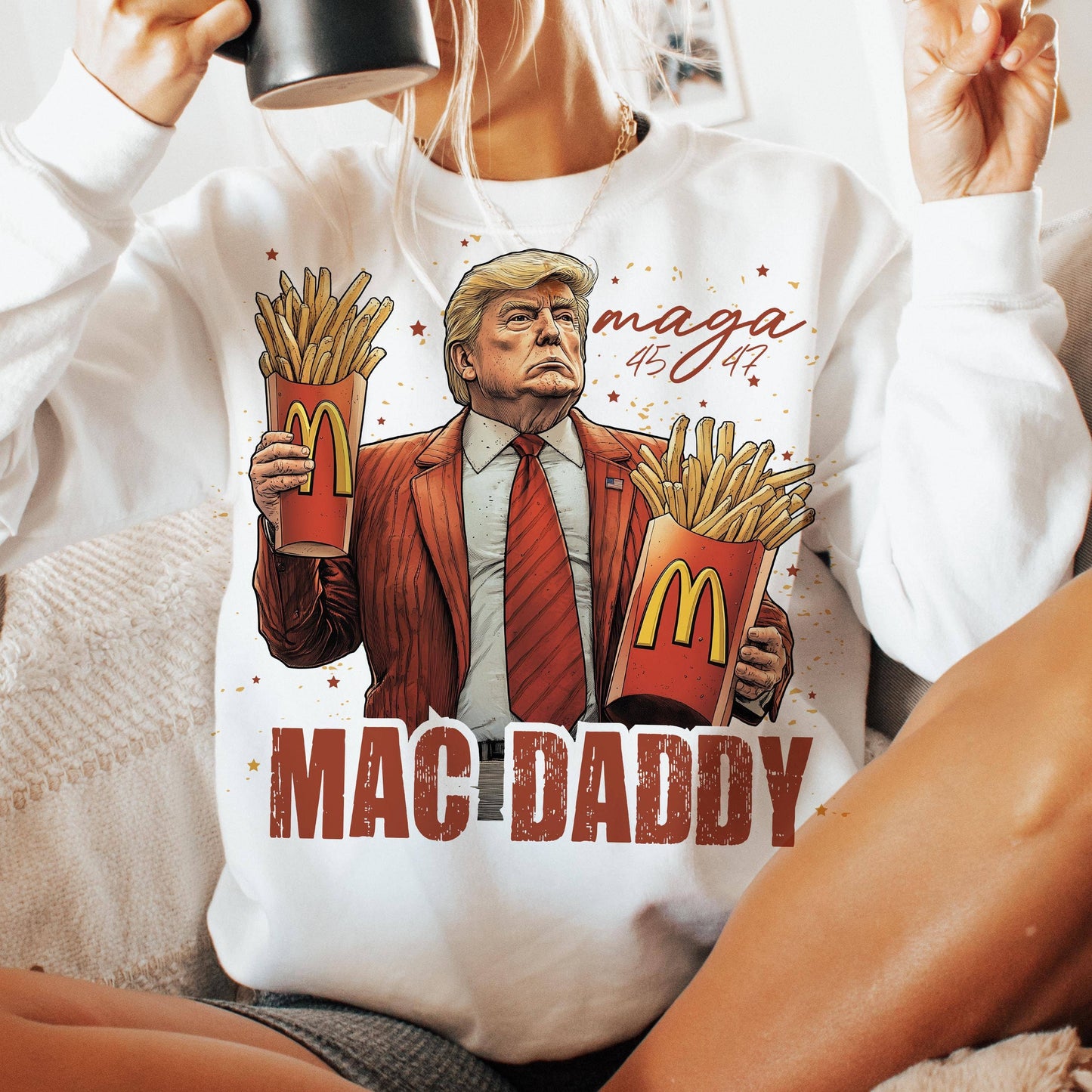 Original Funny Trump Fries Making Humor 2024 Election Shirt