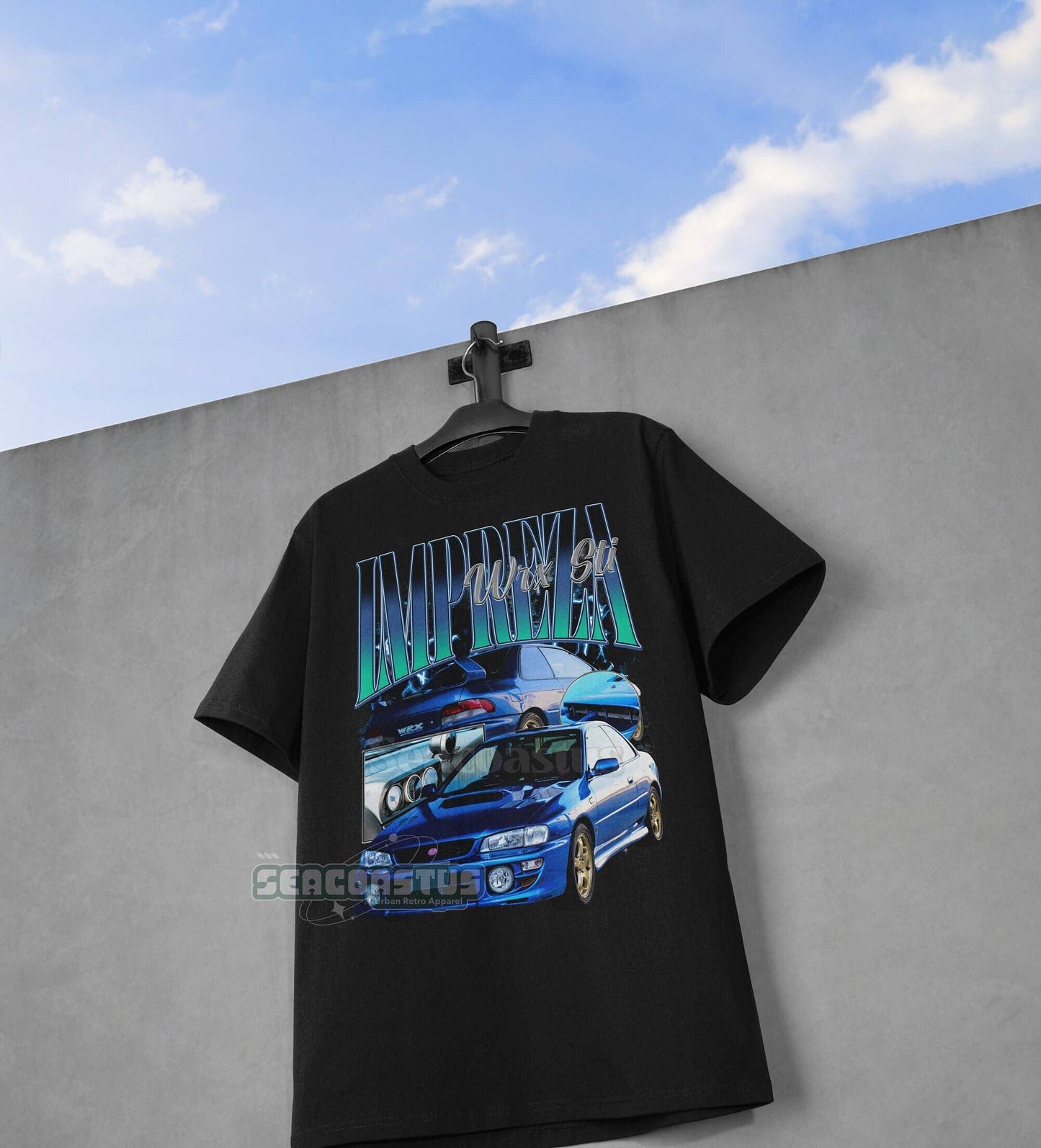 Impreza Wrx Sti GC8 90s T-Shirt Retro 90's Graphic Tee