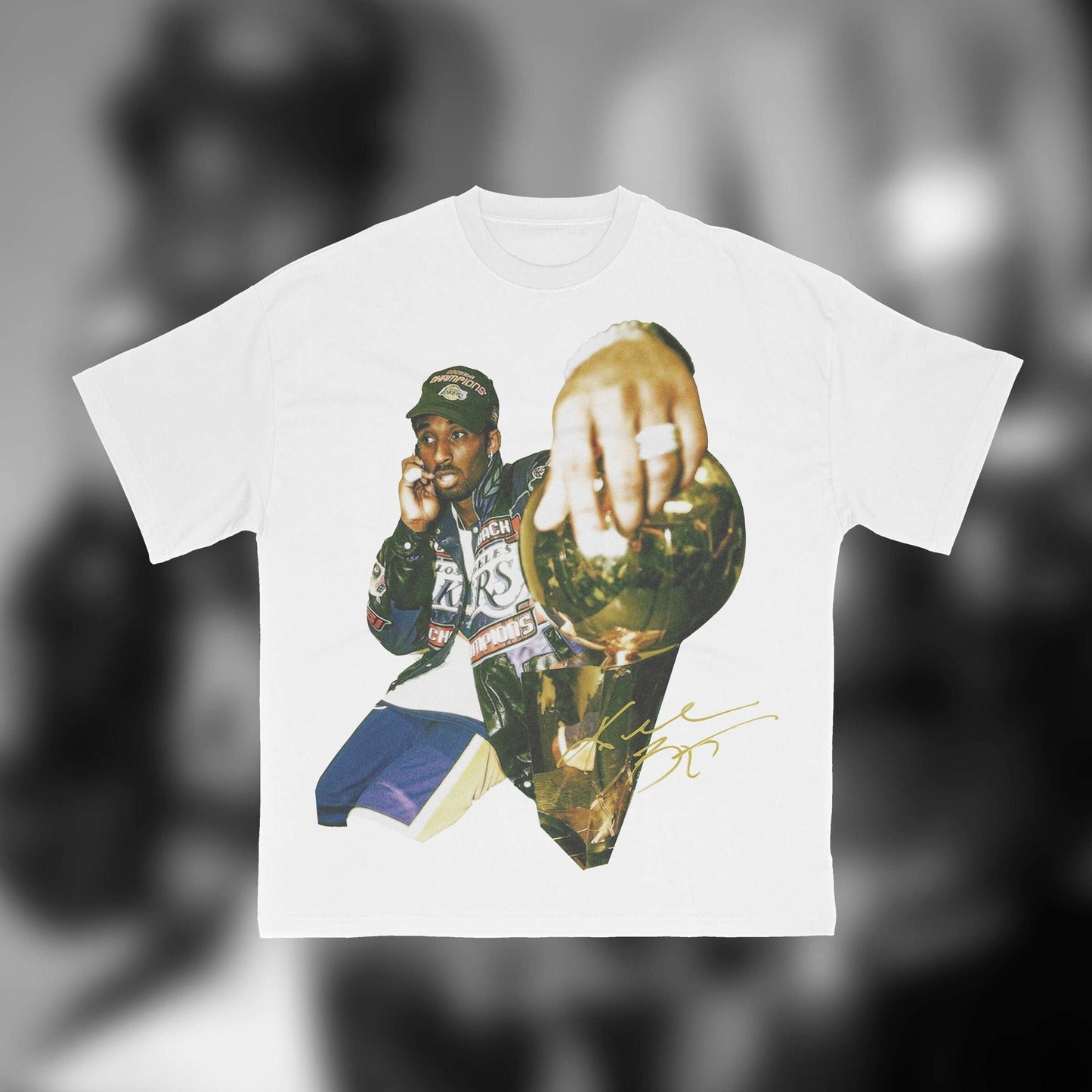 Kobe Bryant Graphic Tee - Lakers Championship Vintage Tee