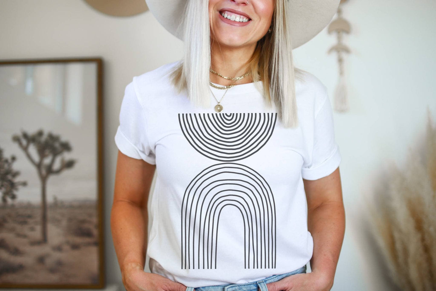 Modern #7 Abstract Rainbow | Boho Tshirt