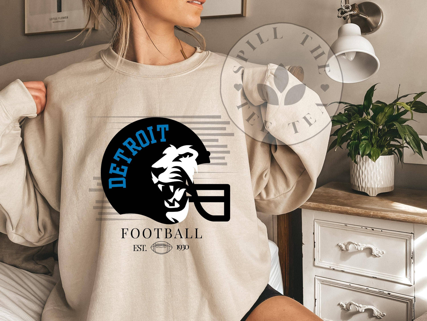 Detroit Football Game Day Sweatshirt For Women Gift