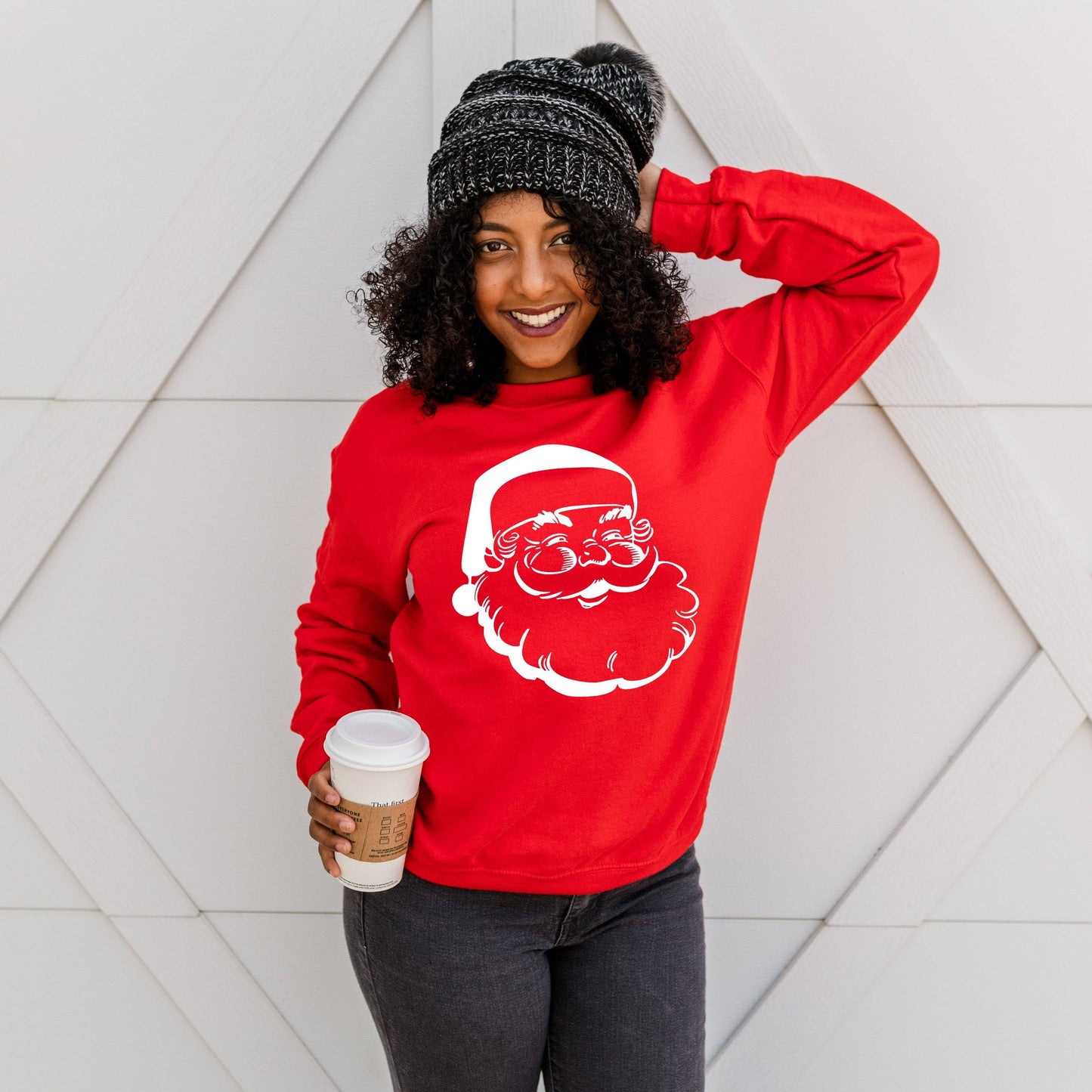 Retro Santa Crewneck Sweatshirt | Christmas | S-2XL