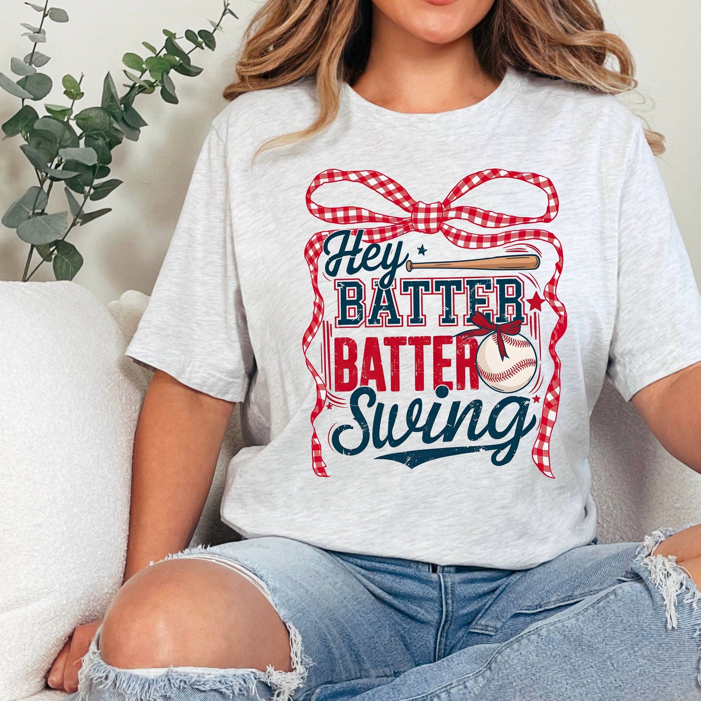 Hey Batter Batter Baseball Graphic Tee | Gildan