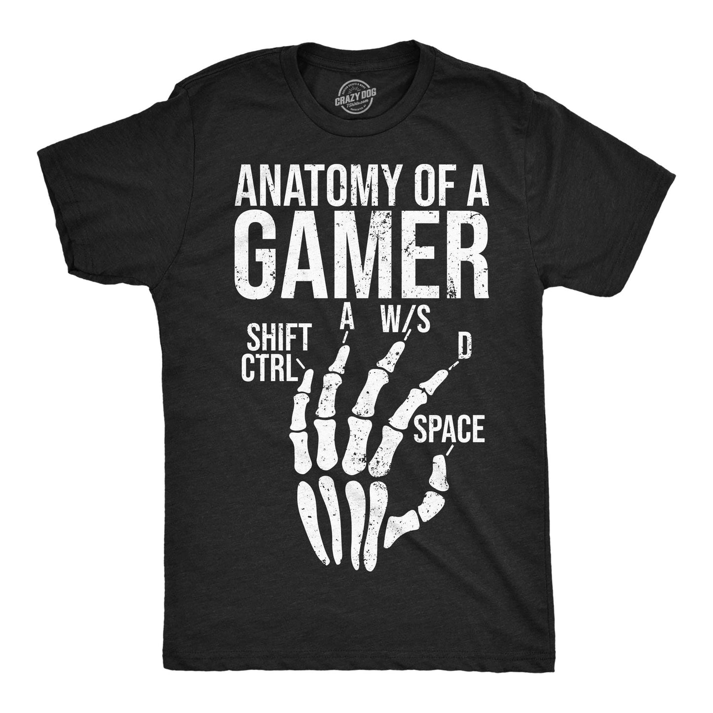 Anatomy of A Gamer Men's T Shirt Video Games Graphic Tee