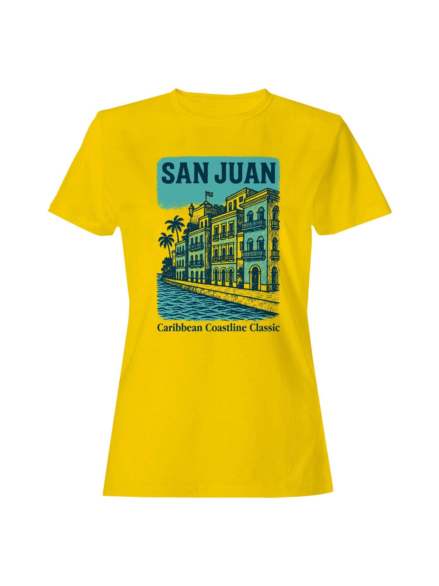 San Juan Caribbean Coastline Art Women's T-Shirt