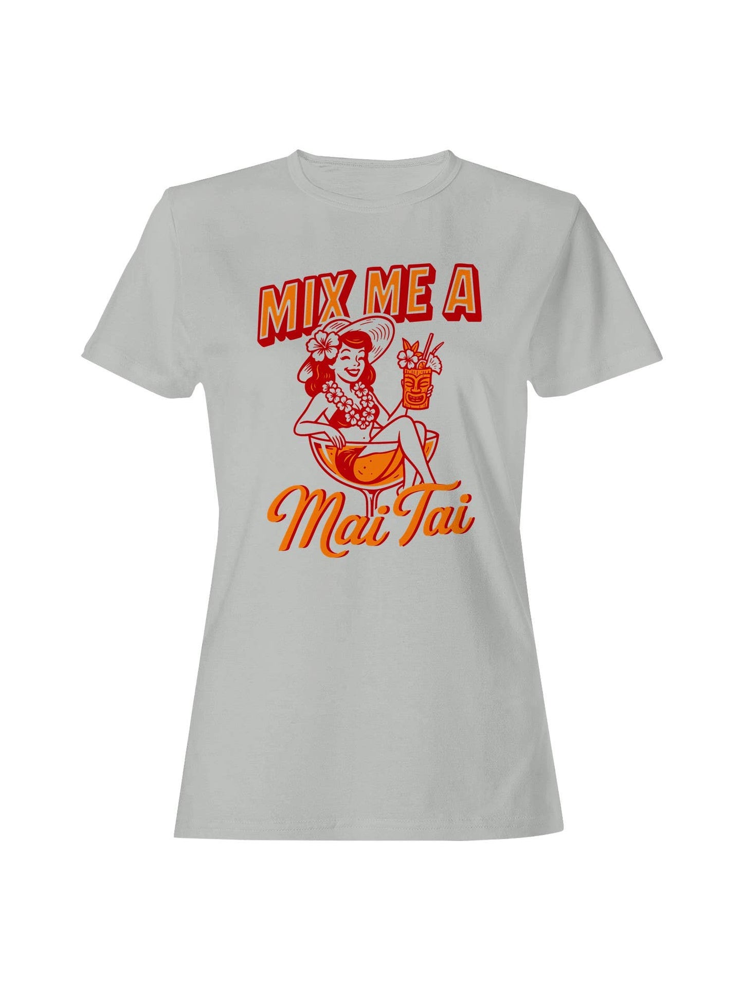 Vintage Mai Tai Cocktail Pin-Up Art Women's T-Shirt