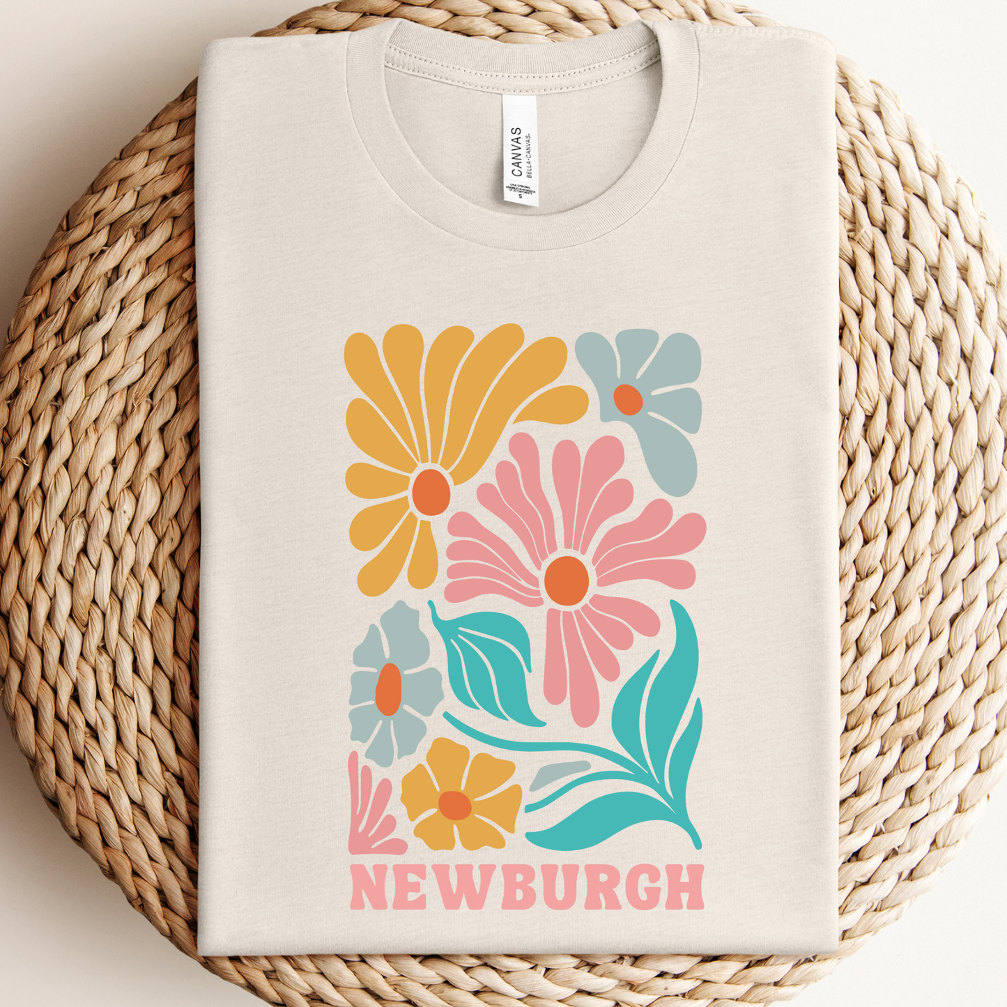 Spring Custom City Floral Graphic Tee