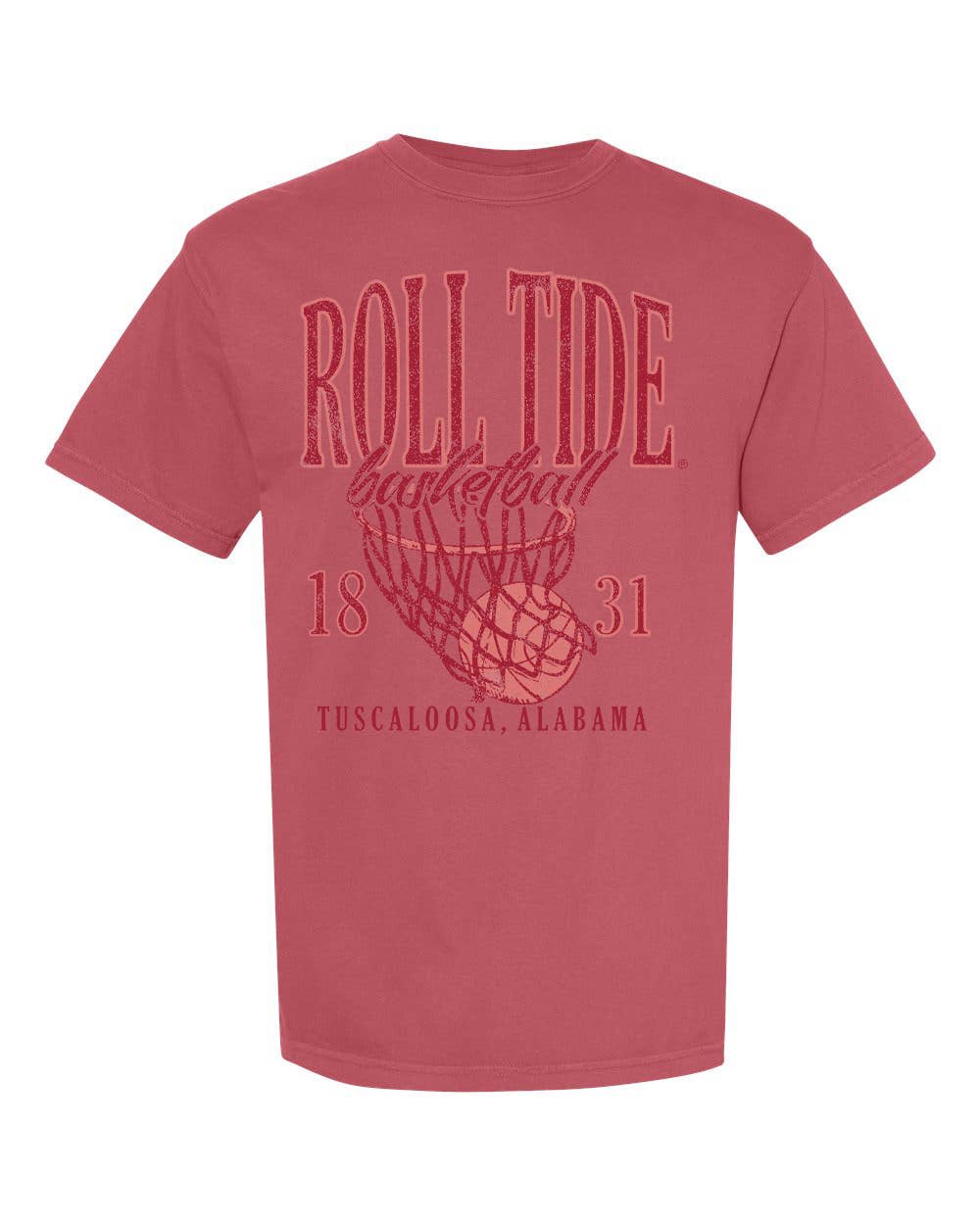 Bama Roll Tide Big Basketball Crimson Comfort Colors Tee