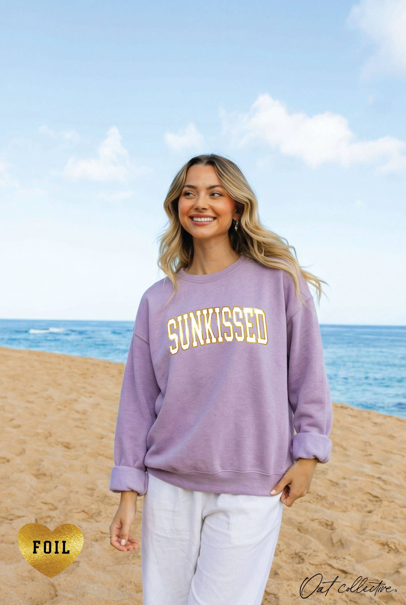 Sunkissed Foil Graphic Sweatshirt