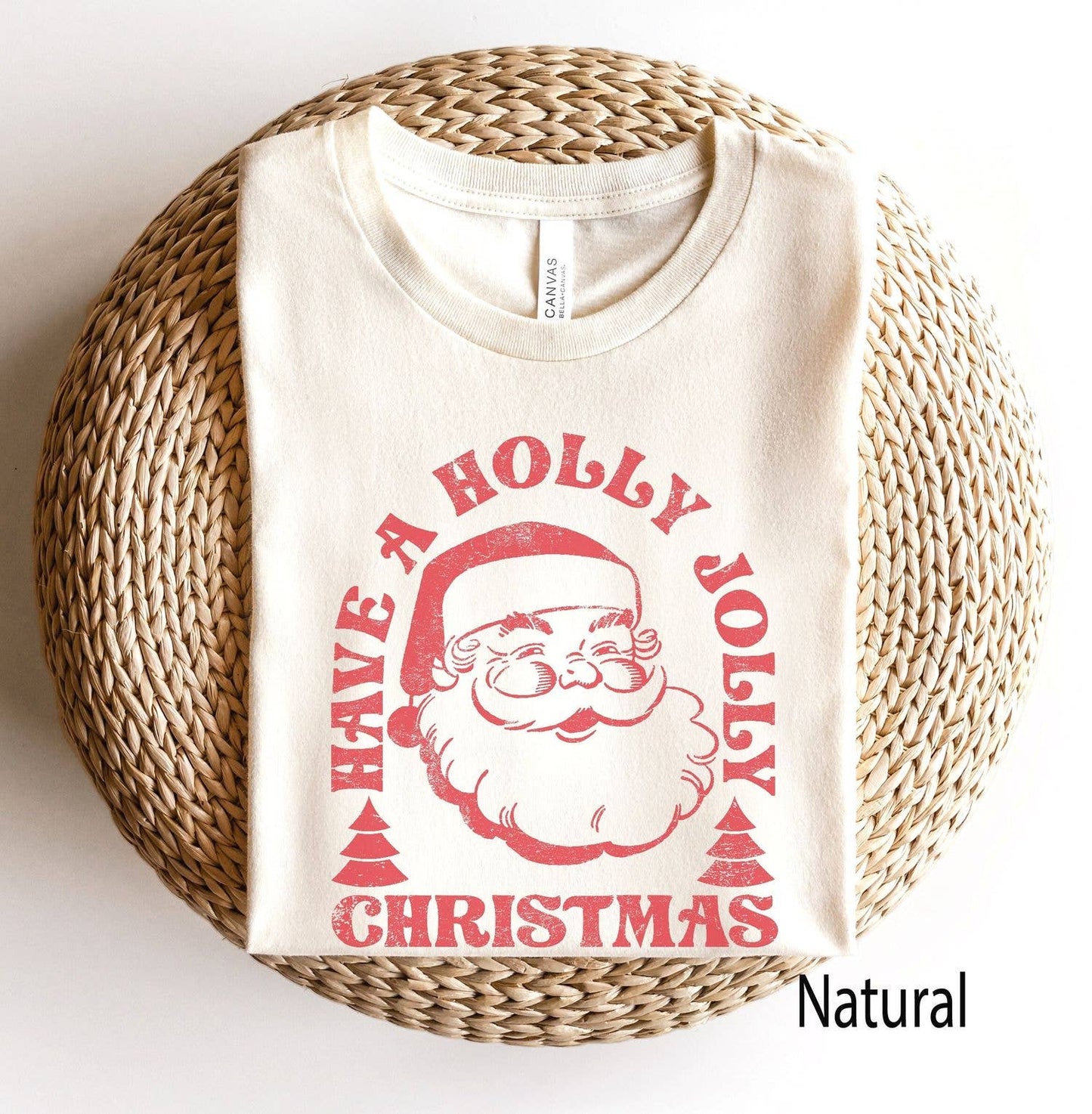 Vintage Santa Graphic Tee - Merry Christmas Classic Shirt