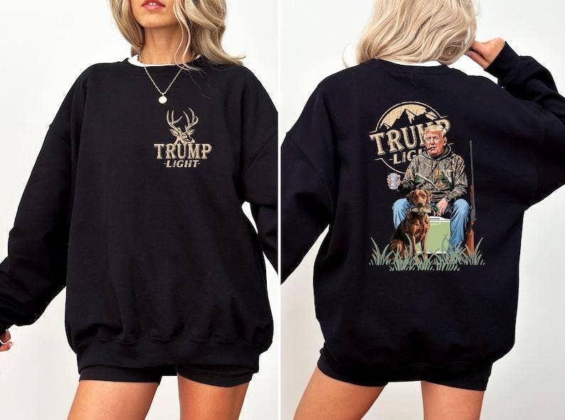 Western Trump Hunting Duck Design Hoodie with Dog 2024