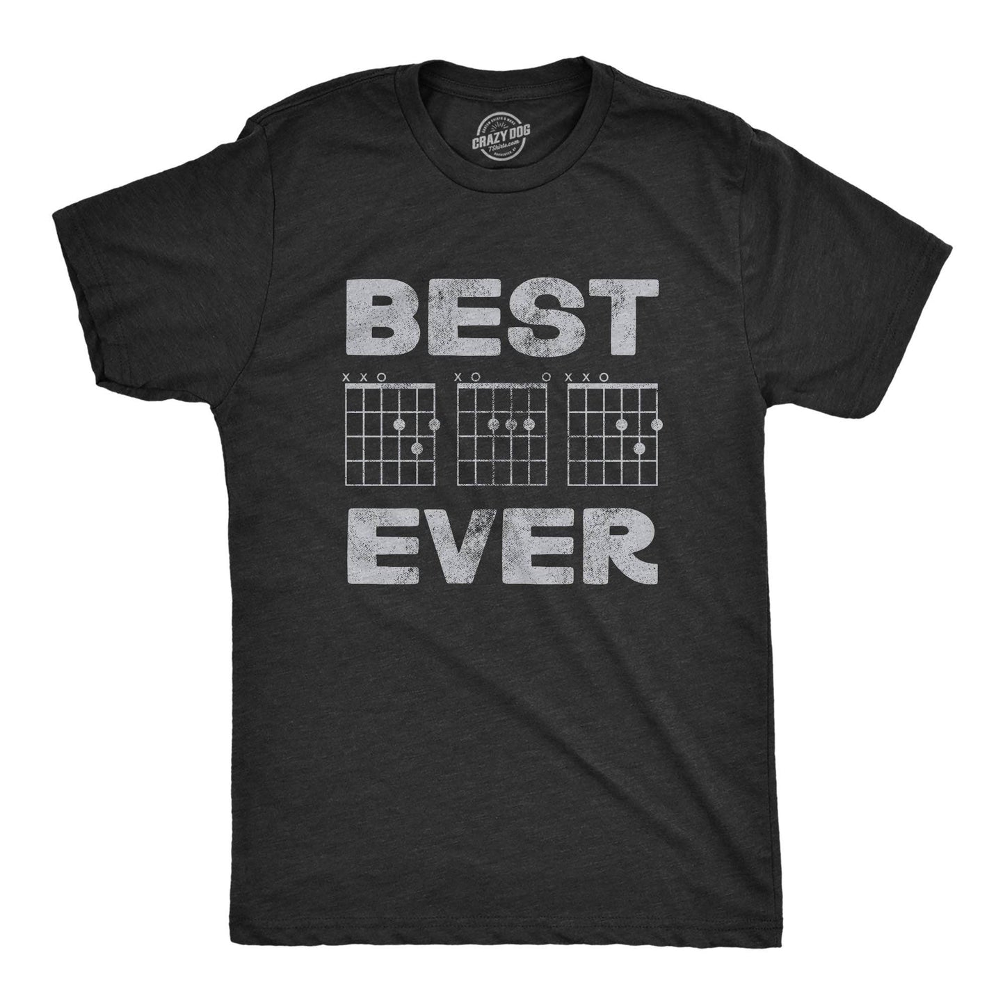Best Dad Ever Guitar Chords Men's Tshirt Father's Day