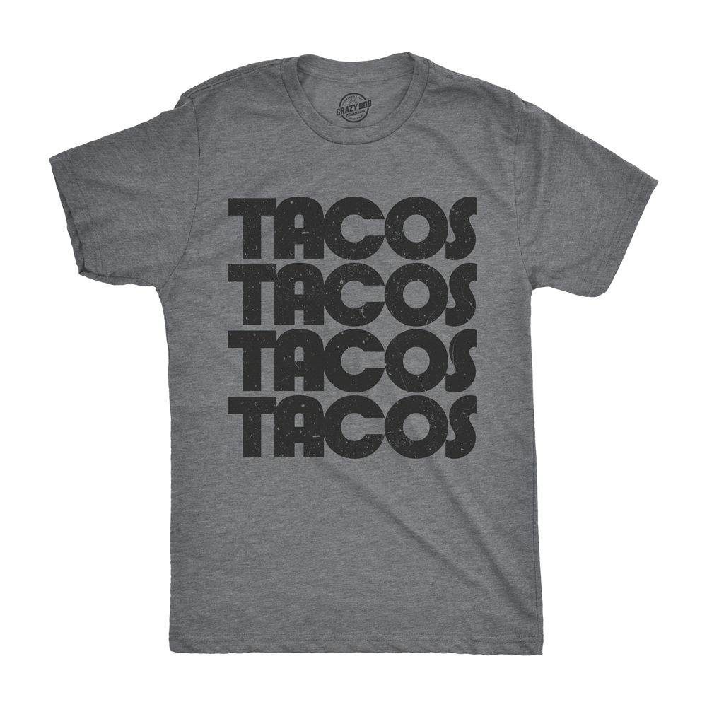 Tacos Tacos Tacos Men's Tshirt Cinco De Mayo Graphic Tee
