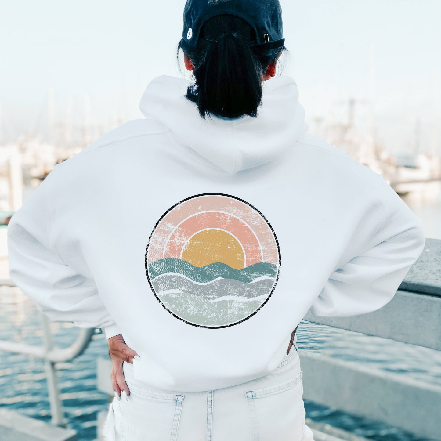 Sunset Circle Hoodie | Beach | Sizes S-2XL