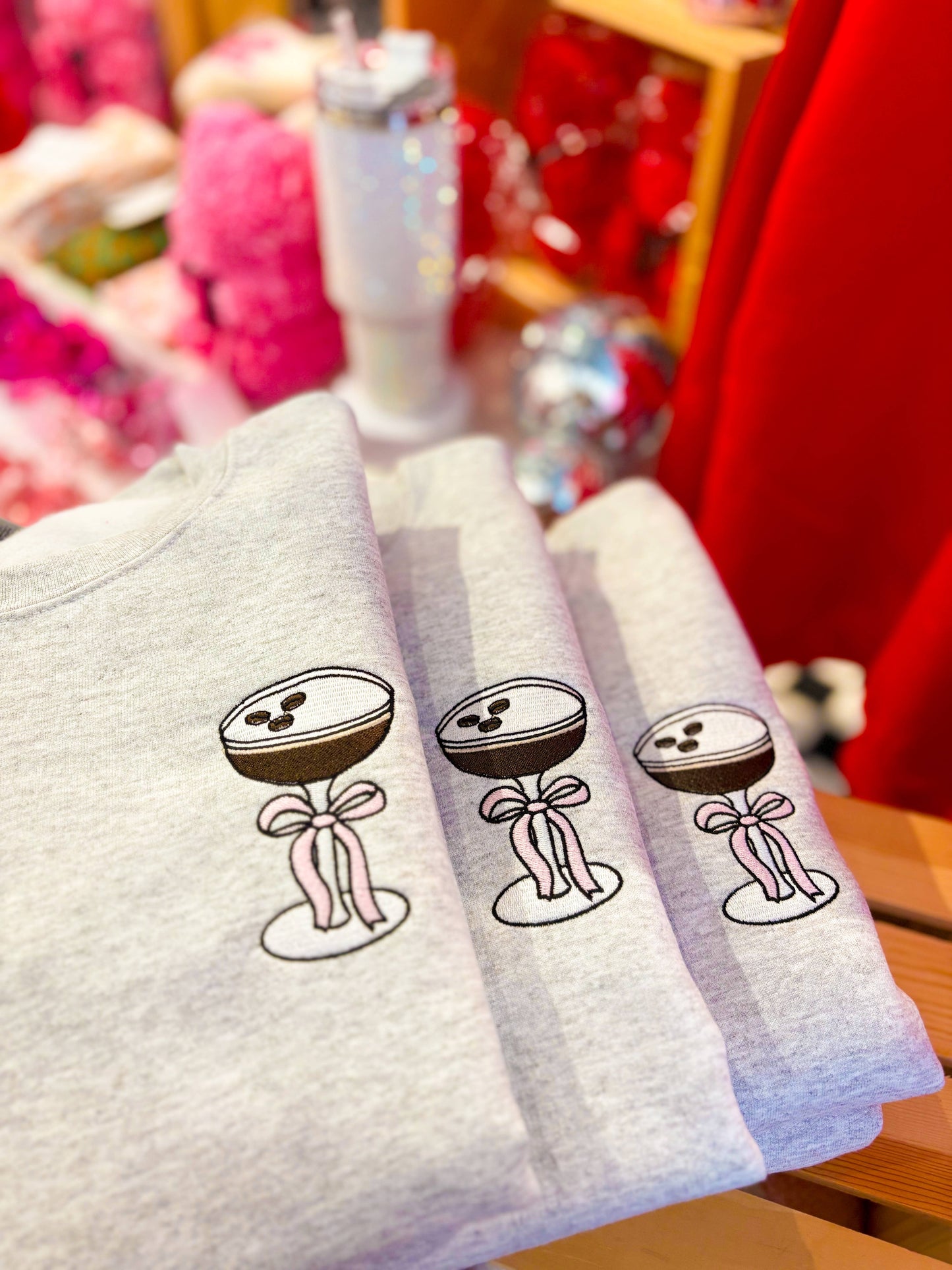 Espresso Martini Embroidered Crewneck | Sweatshirt