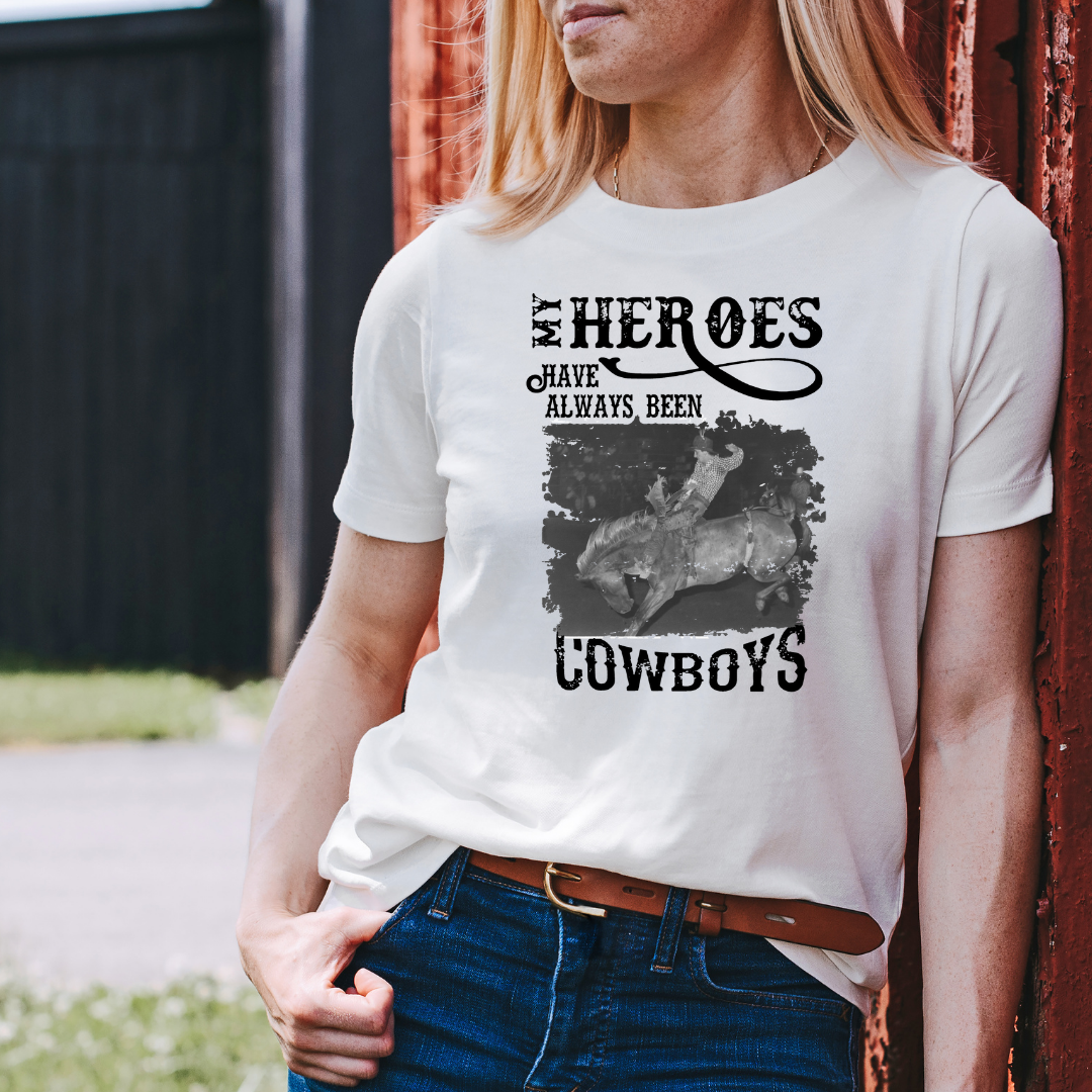 My Heroes Have Always Been Cowboys Rodeo Graphic Tee