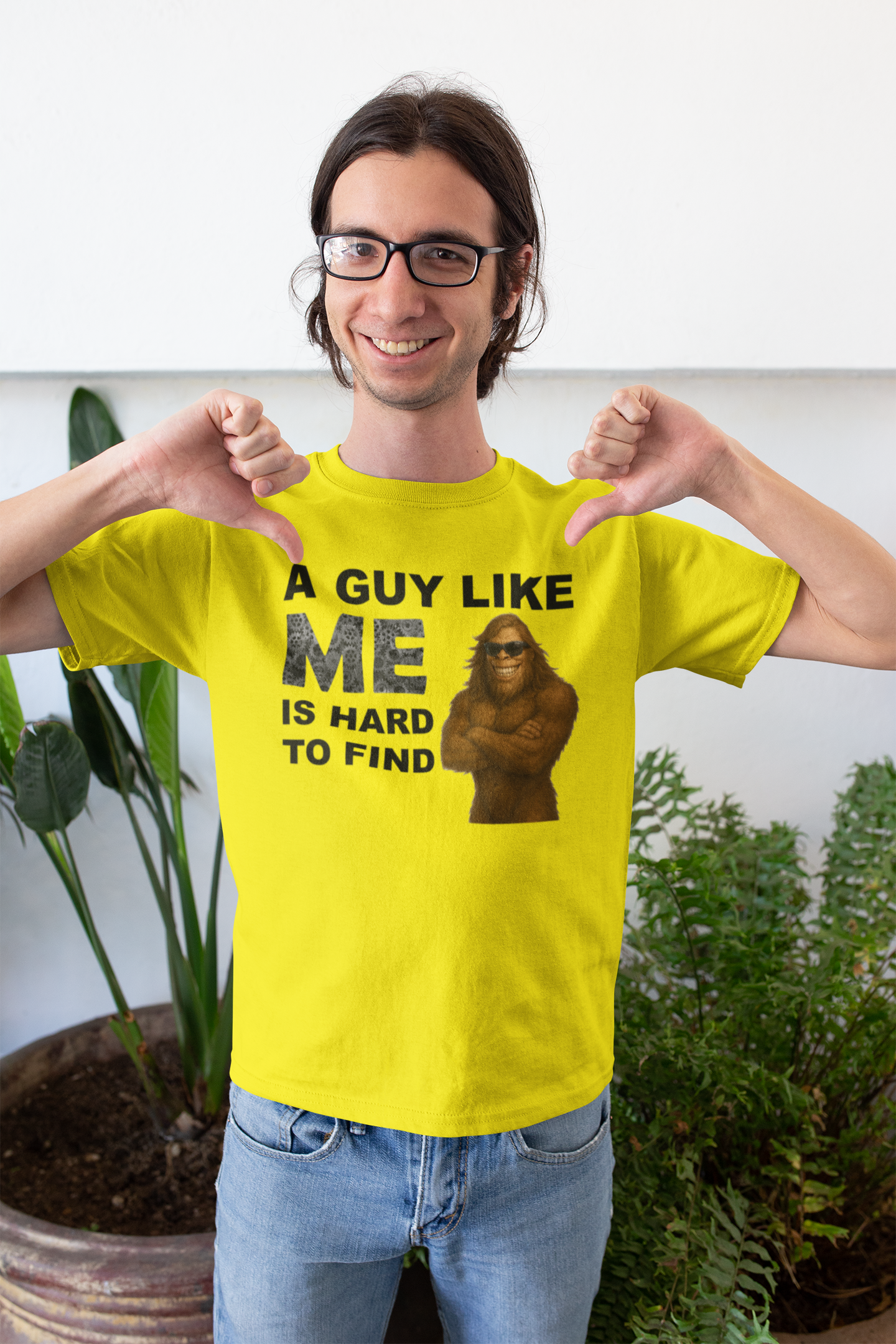 A Guy Like Me Is Hard To Find T-Shirt (Gildan Yellow)