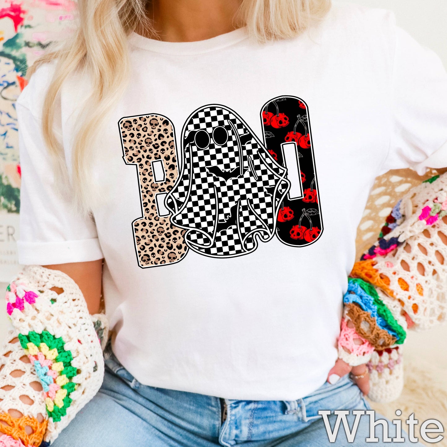 Leopard Boo Halloween 2025 Graphic Tee | Gildan