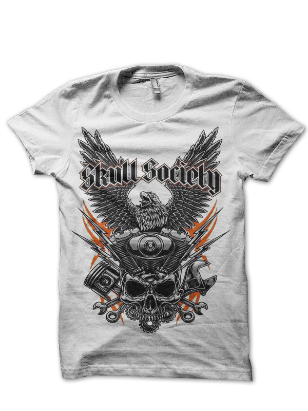 Moto GP White Half Sleeve T-Shirt
