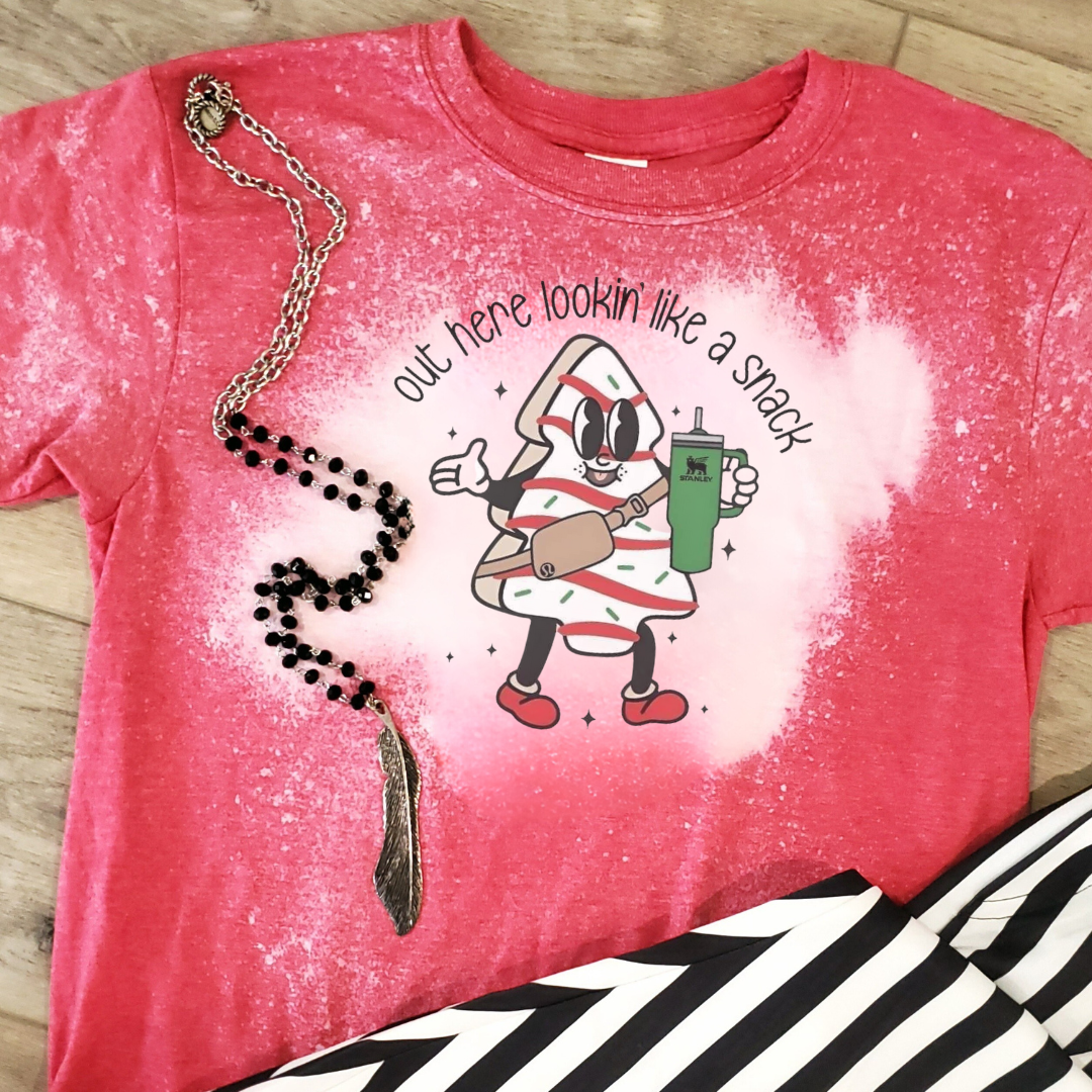 Out Here Lookin' Like A Snack Christmas Tree Cake Tee Shirt